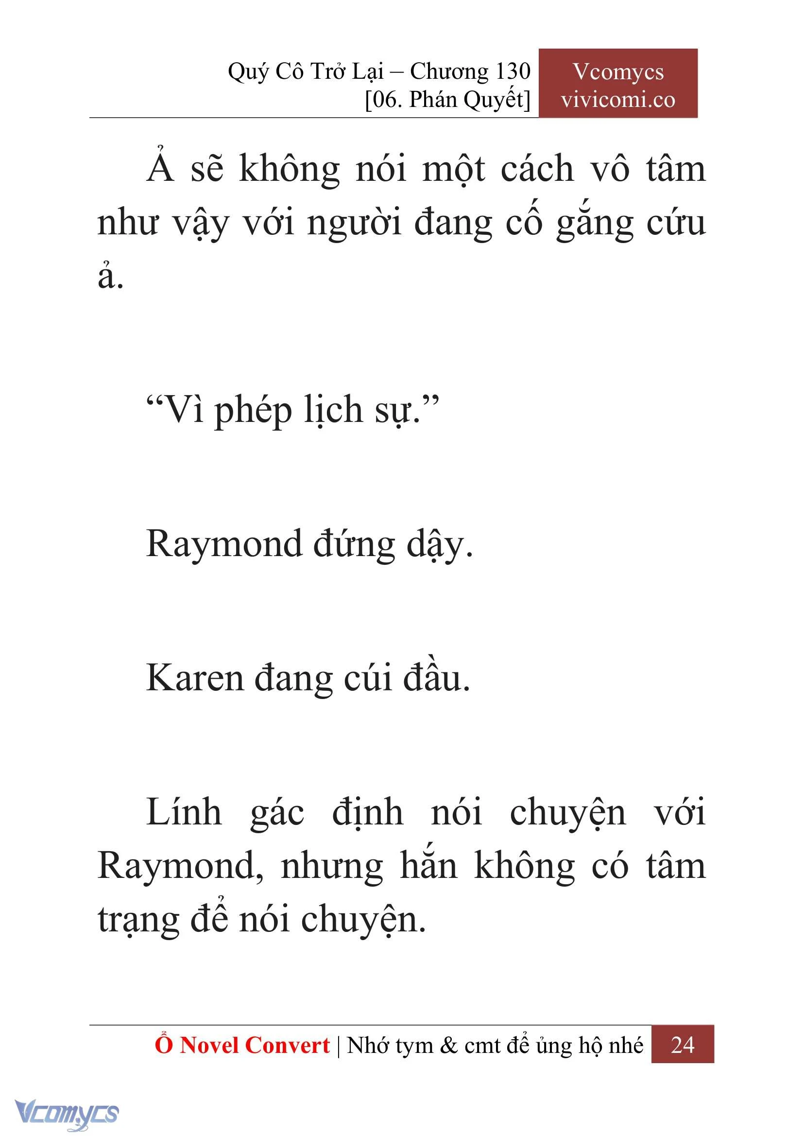 [Novel] Quý Cô Trở Lại Chapter  130 - 26