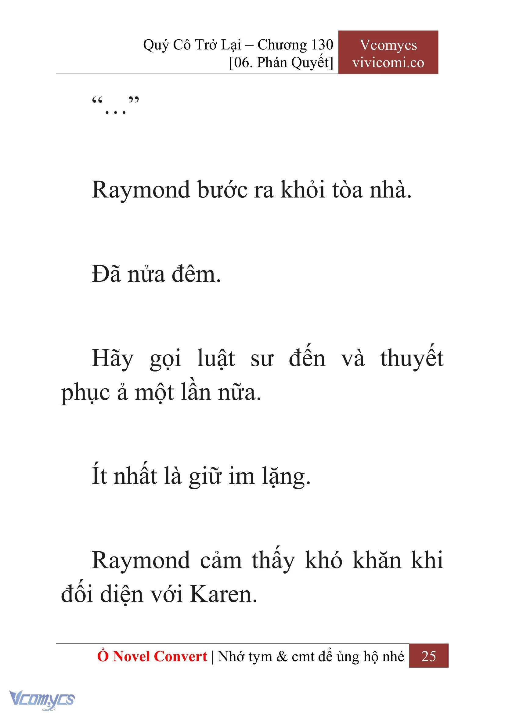 [Novel] Quý Cô Trở Lại Chapter  130 - 27