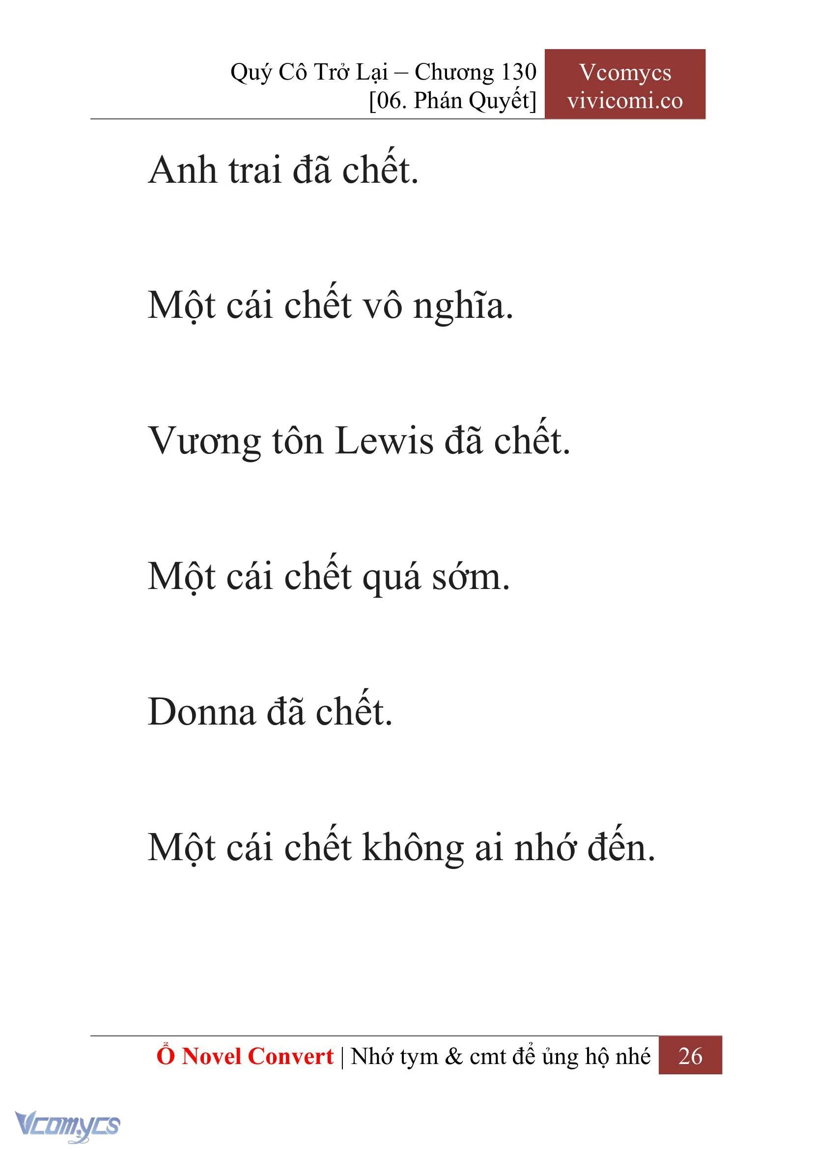 [Novel] Quý Cô Trở Lại Chapter  130 - 28