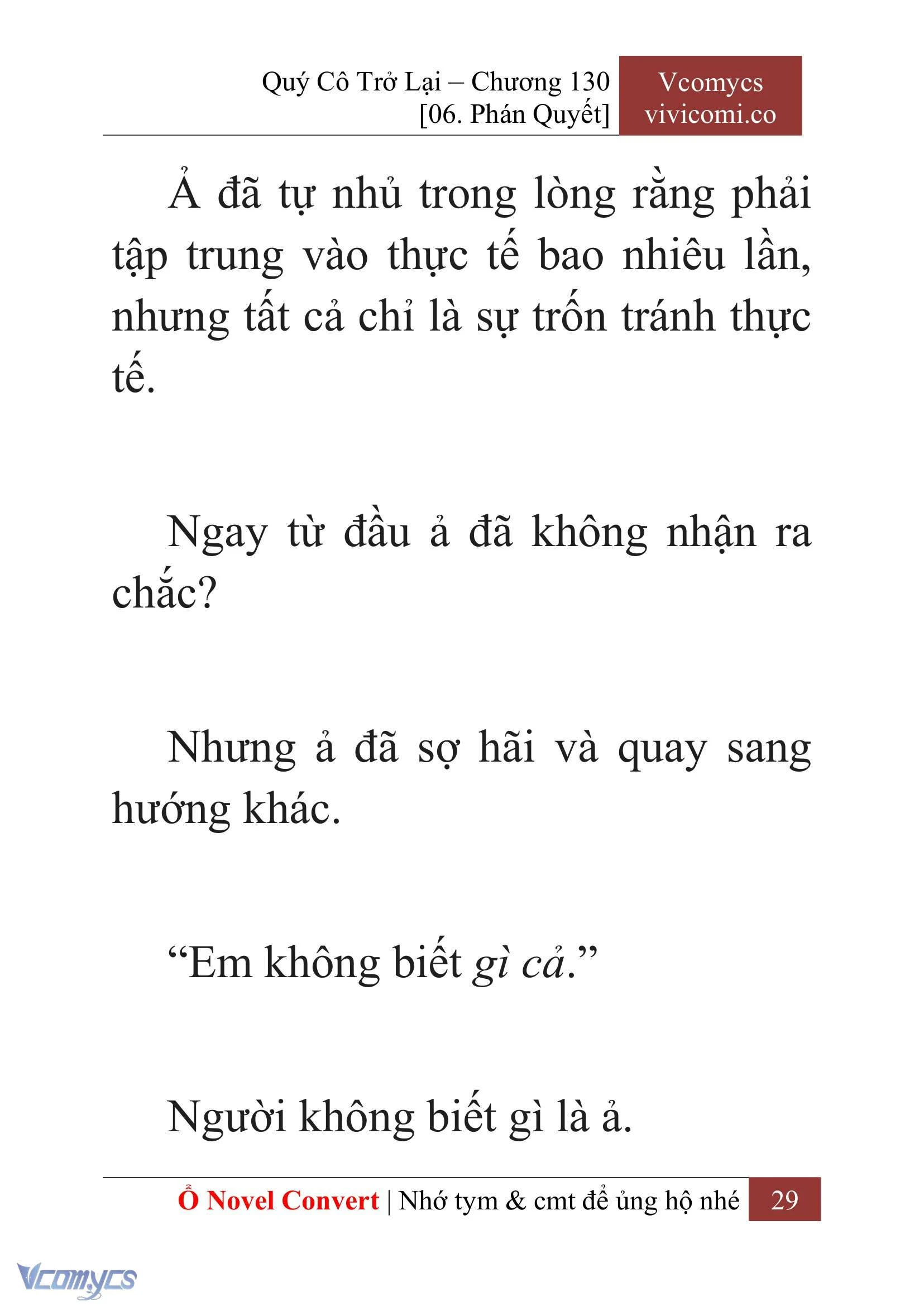 [Novel] Quý Cô Trở Lại Chapter  130 - 31