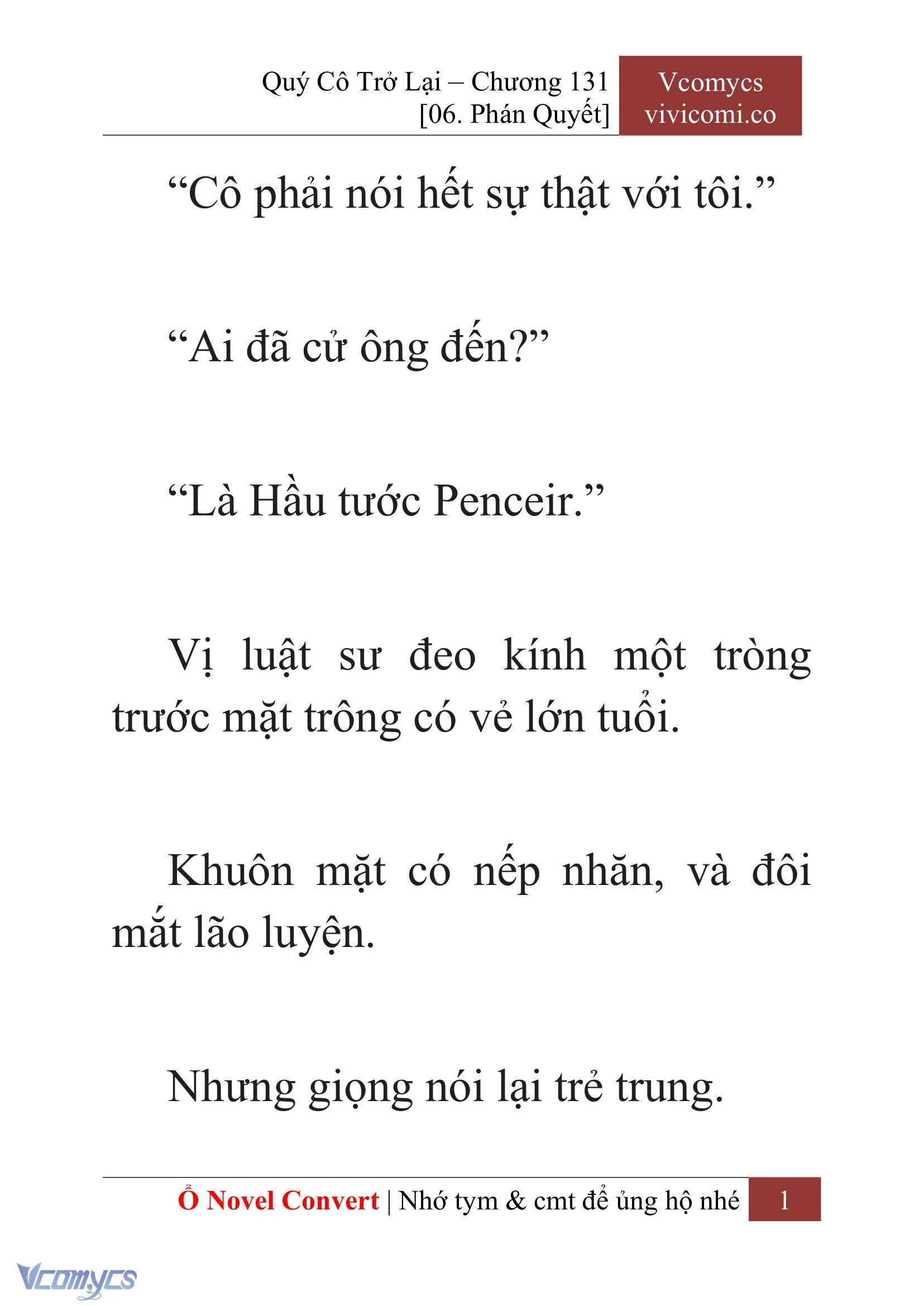 [Novel] Quý Cô Trở Lại Chapter  131 - 3