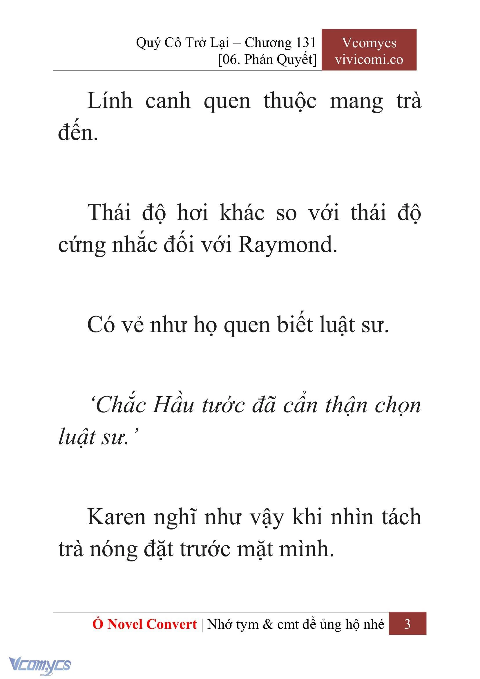 [Novel] Quý Cô Trở Lại Chapter  131 - 5