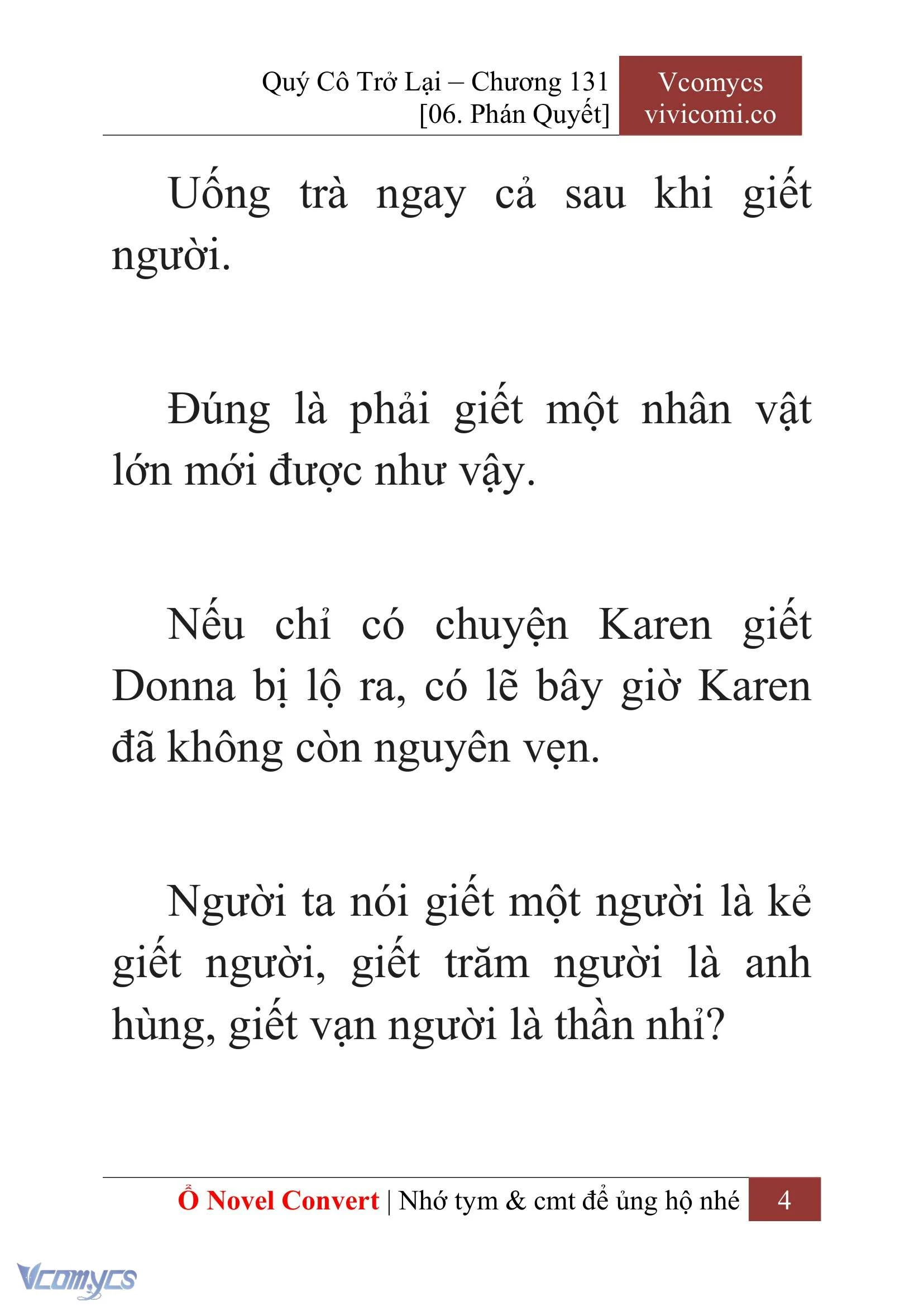 [Novel] Quý Cô Trở Lại Chapter  131 - 6