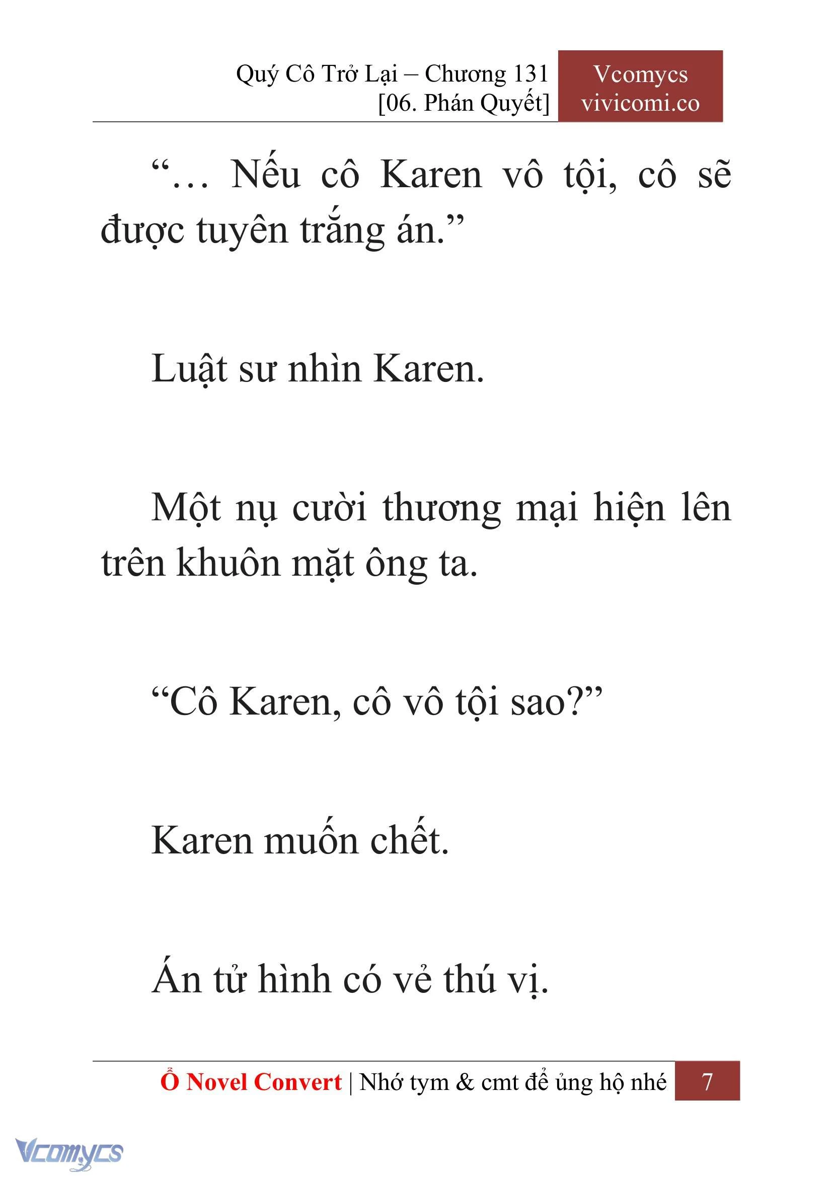 [Novel] Quý Cô Trở Lại Chapter  131 - 9