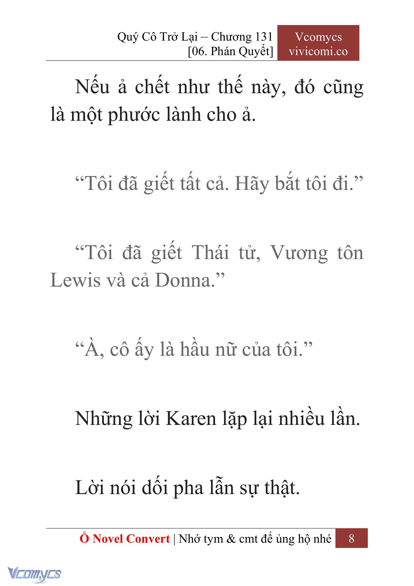 [Novel] Quý Cô Trở Lại Chapter  131 - 10