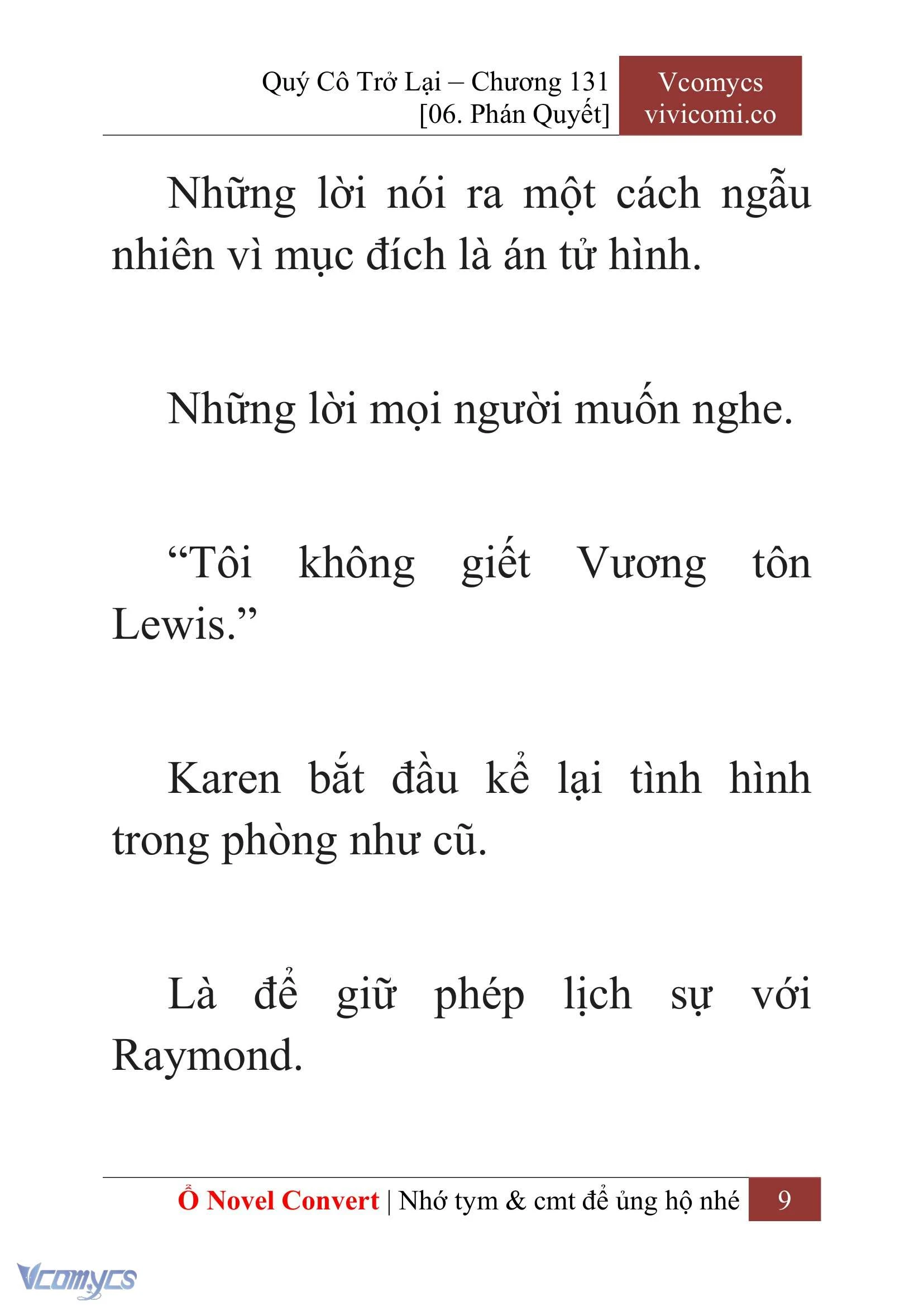 [Novel] Quý Cô Trở Lại Chapter  131 - 11