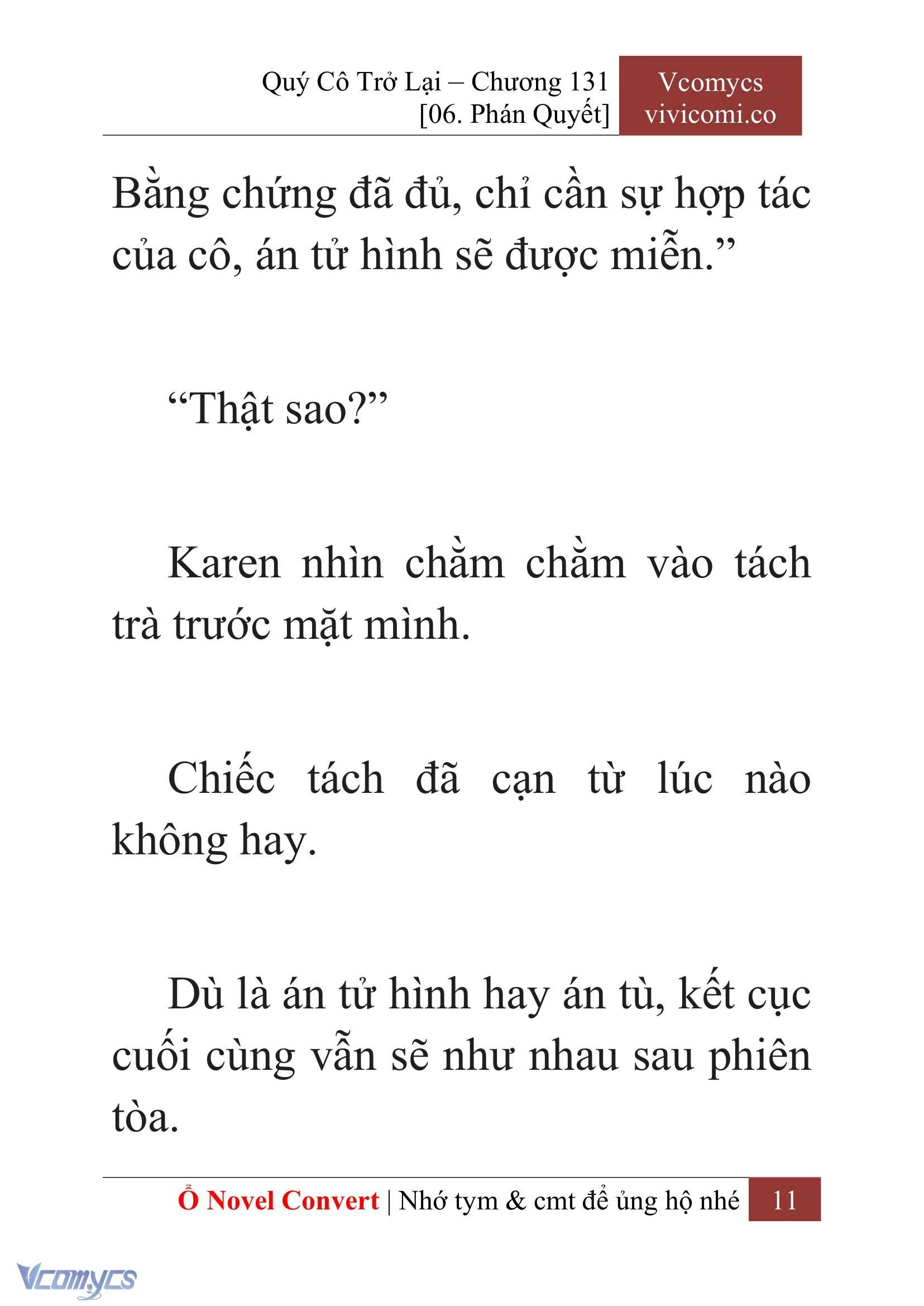 [Novel] Quý Cô Trở Lại Chapter  131 - 13