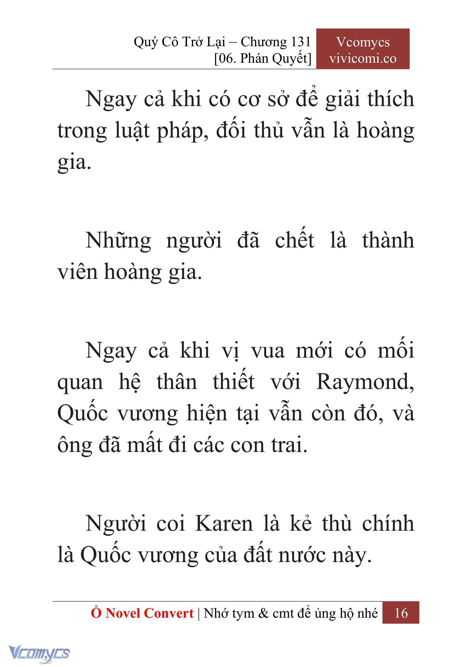 [Novel] Quý Cô Trở Lại Chapter  131 - 18