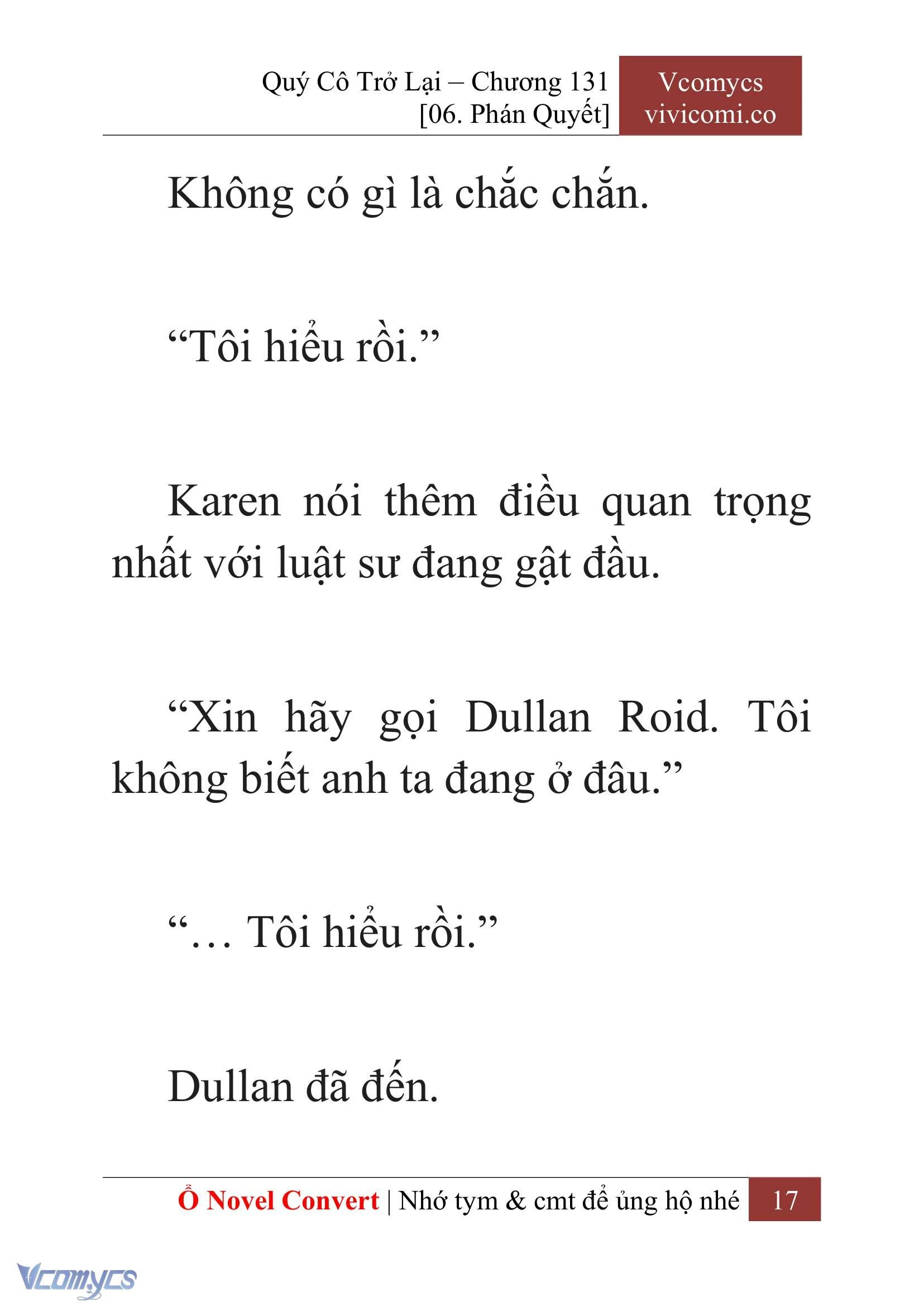 [Novel] Quý Cô Trở Lại Chapter  131 - 19