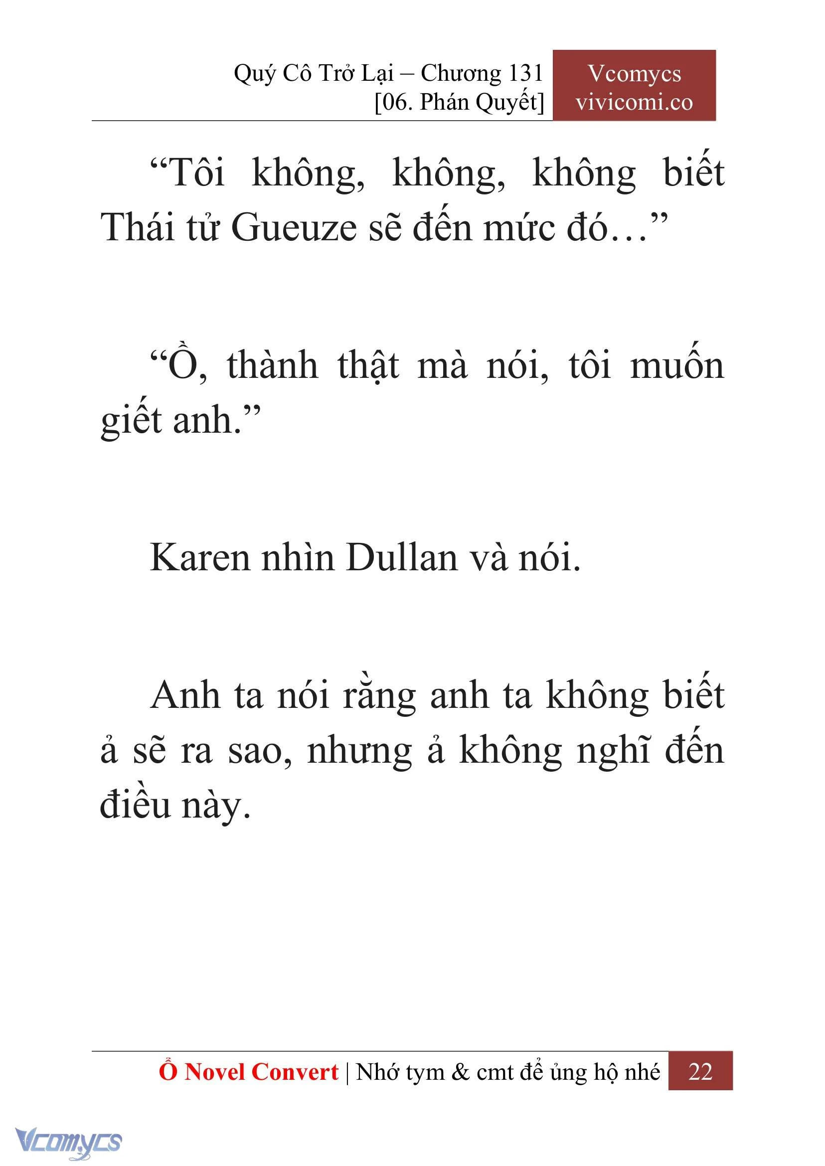 [Novel] Quý Cô Trở Lại Chapter  131 - 24