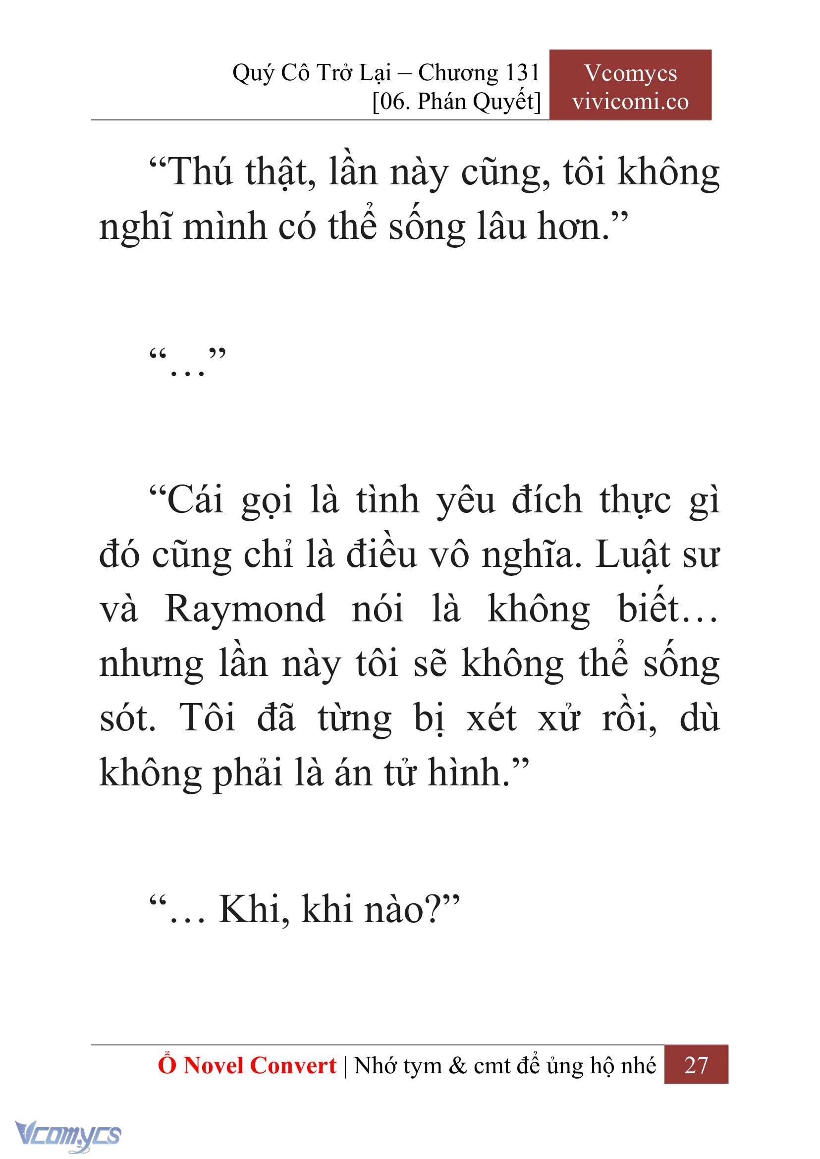 [Novel] Quý Cô Trở Lại Chapter  131 - 29