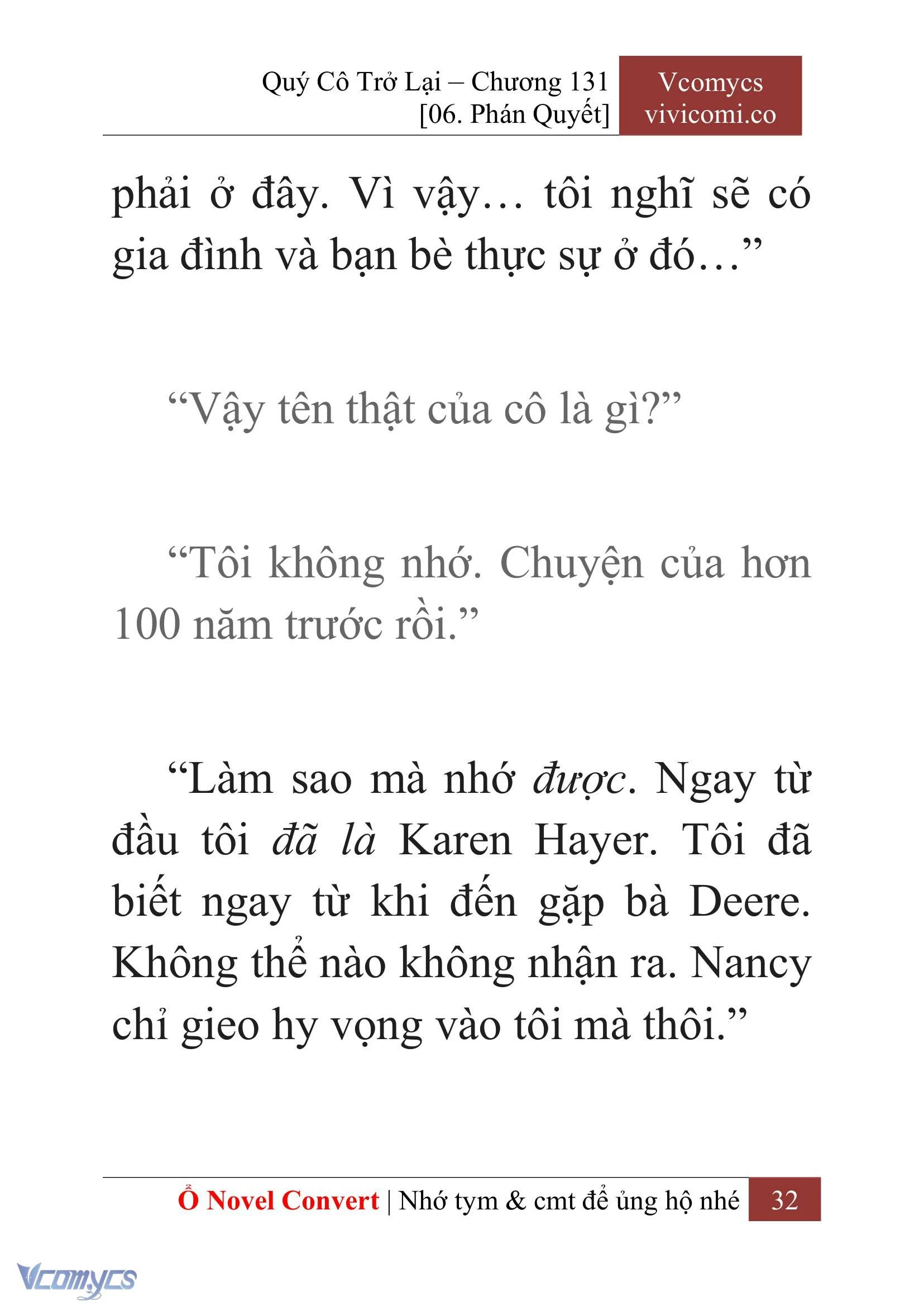 [Novel] Quý Cô Trở Lại Chapter  131 - 34