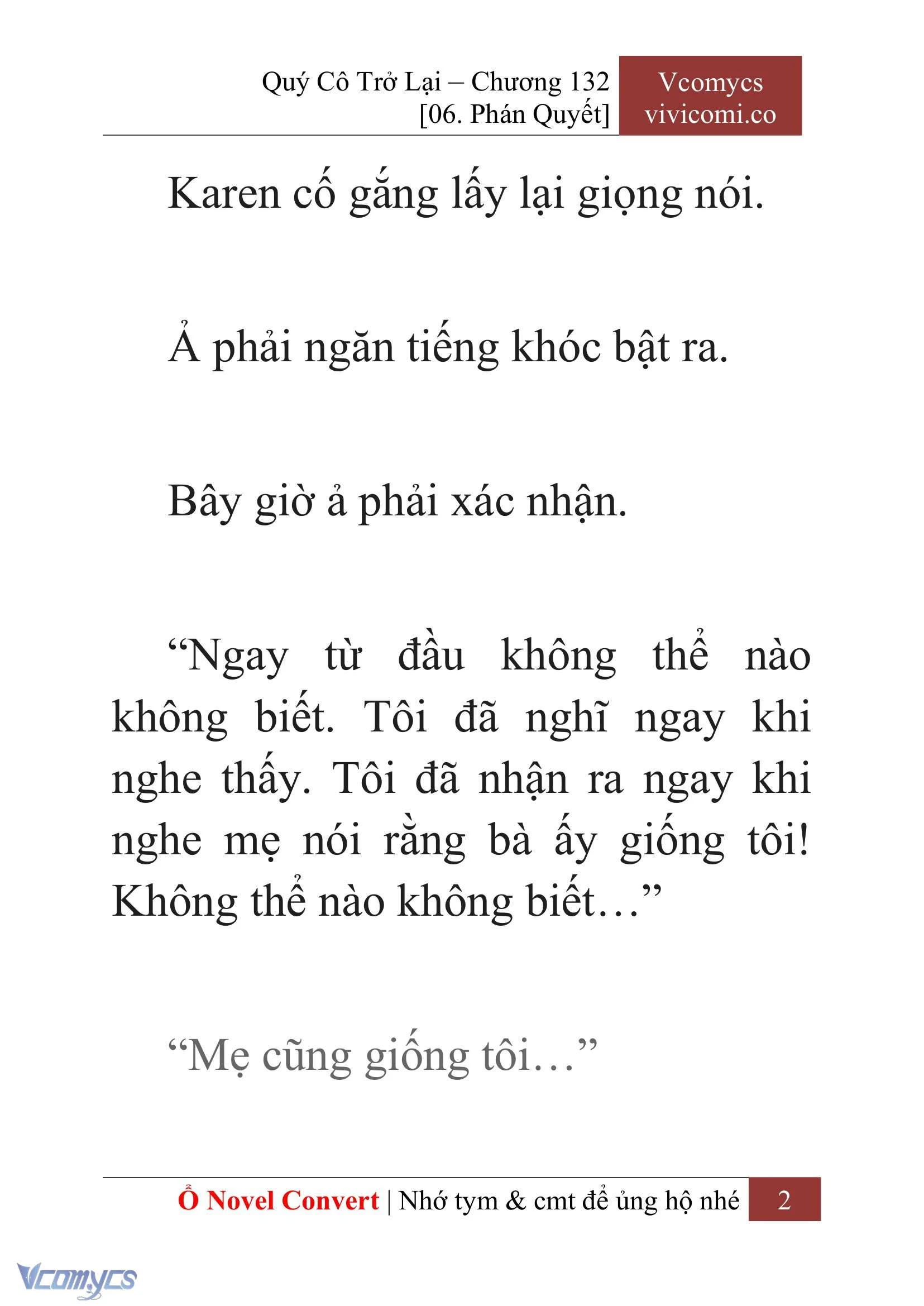[Novel] Quý Cô Trở Lại Chapter  132 - 4