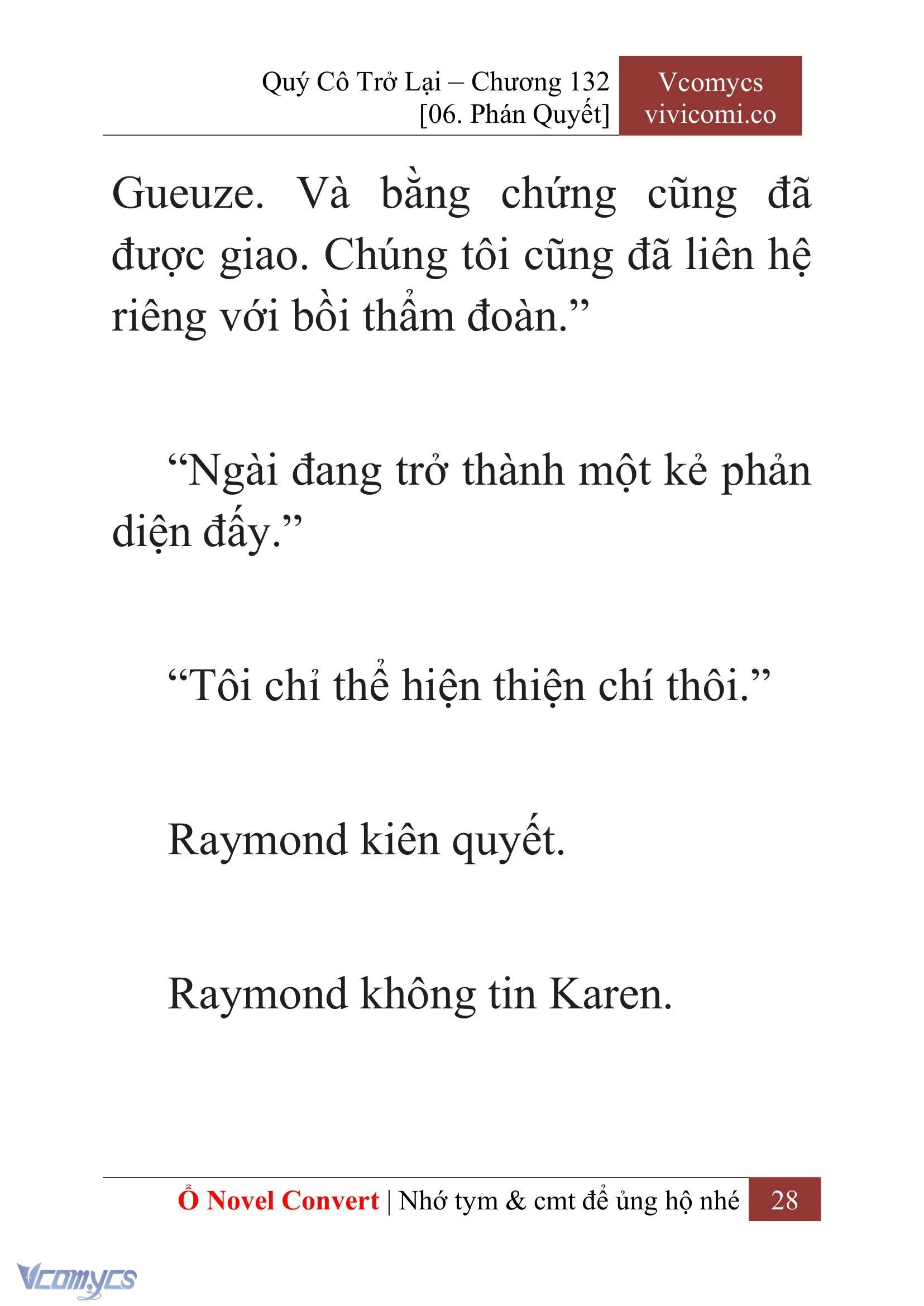 [Novel] Quý Cô Trở Lại Chapter  132 - 30