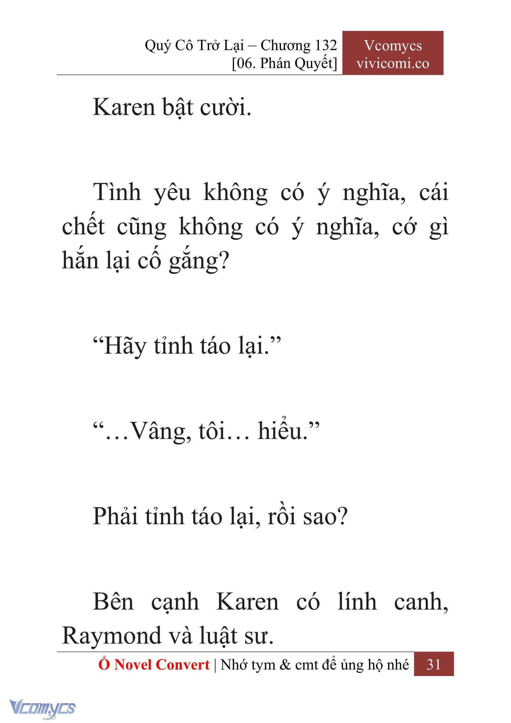 [Novel] Quý Cô Trở Lại Chapter  132 - 33