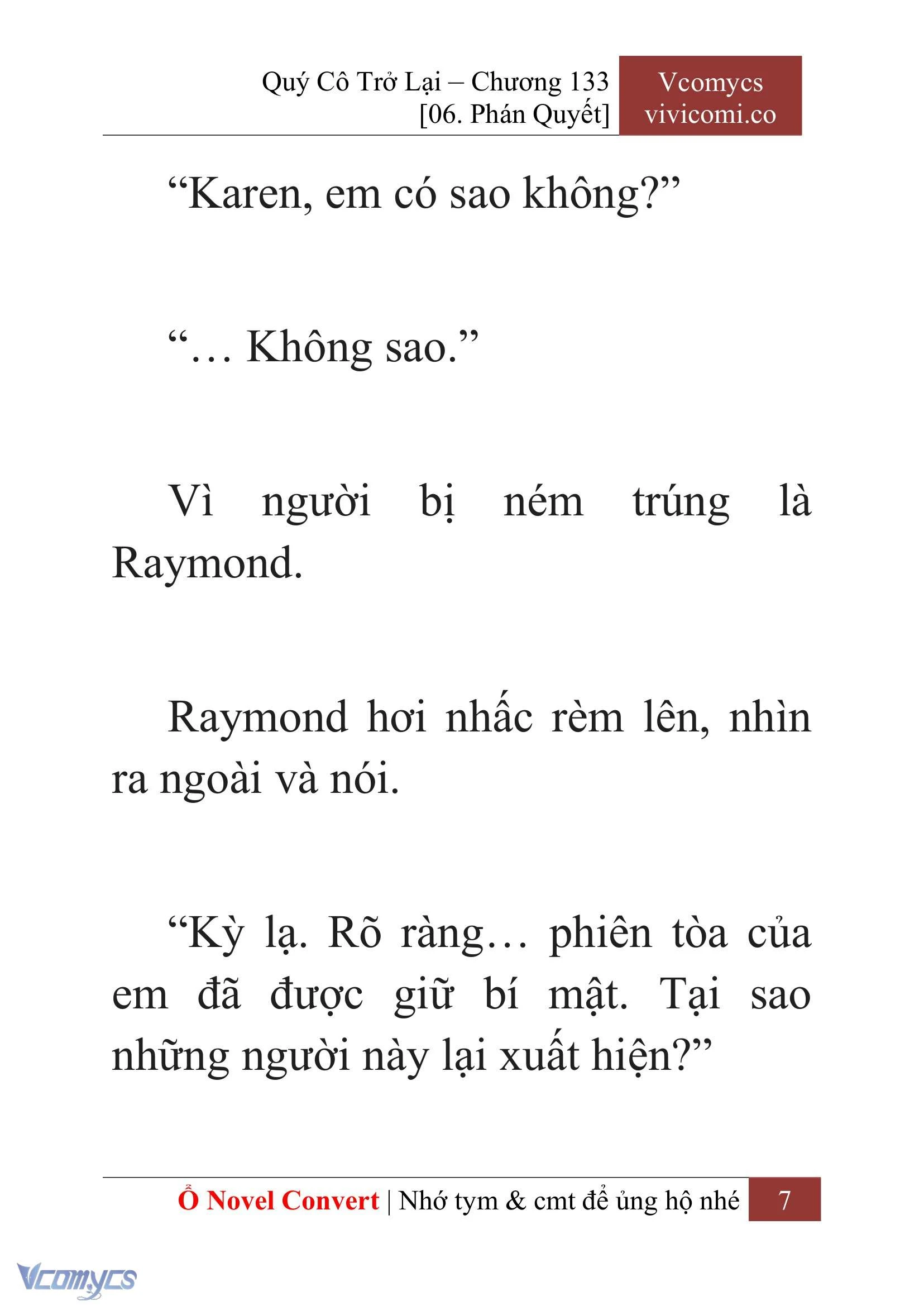 [Novel] Quý Cô Trở Lại Chapter  133 - 9