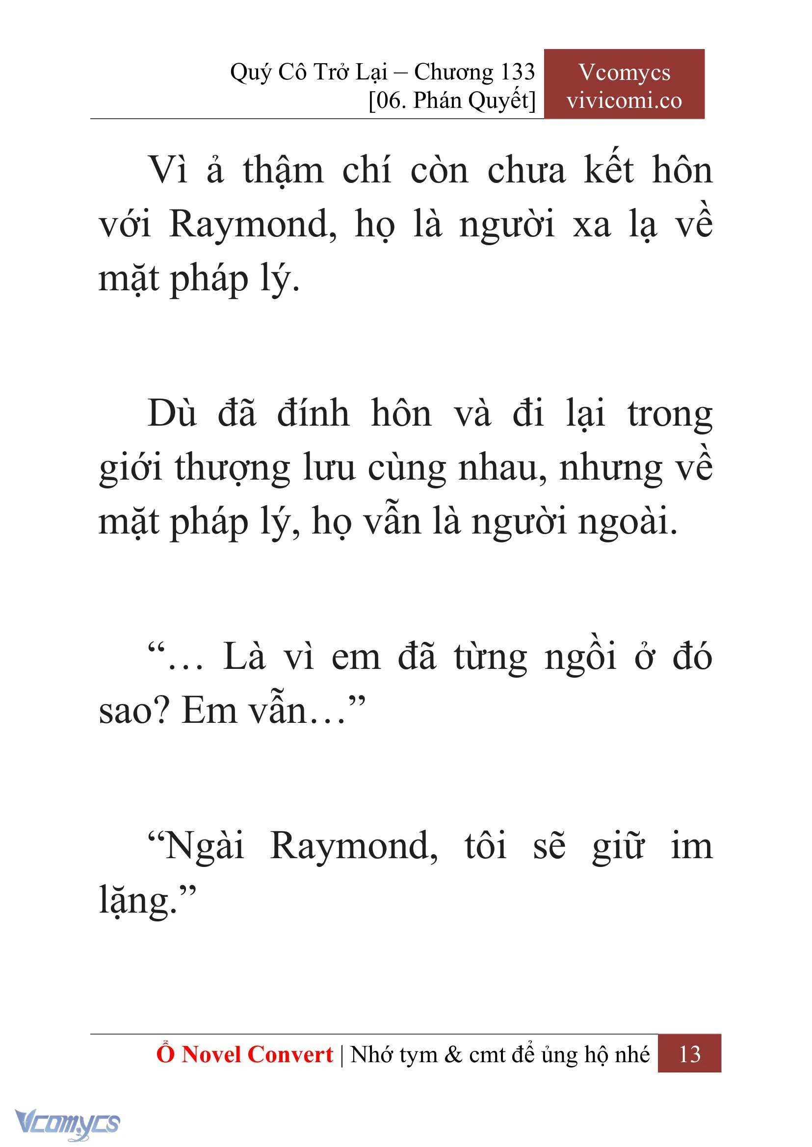 [Novel] Quý Cô Trở Lại Chapter  133 - 15