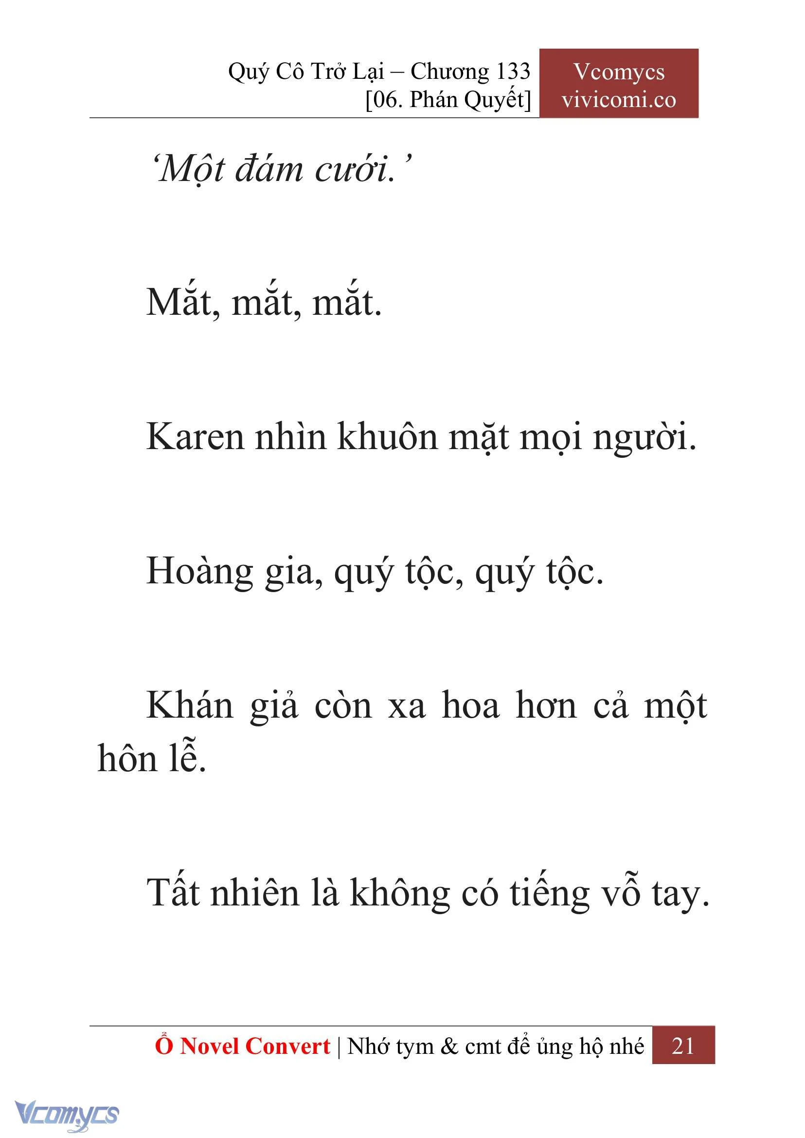 [Novel] Quý Cô Trở Lại Chapter  133 - 23