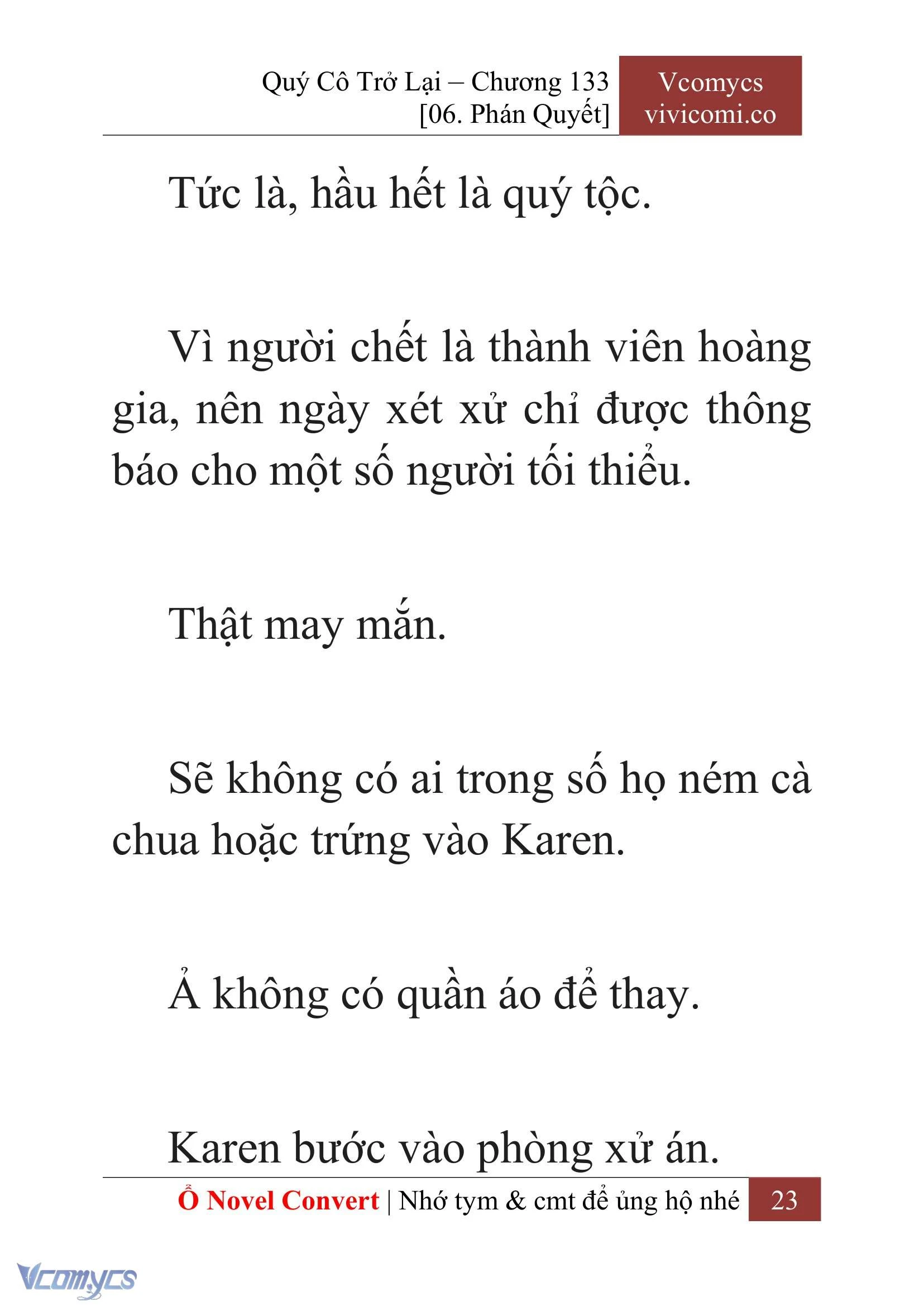 [Novel] Quý Cô Trở Lại Chapter  133 - 25