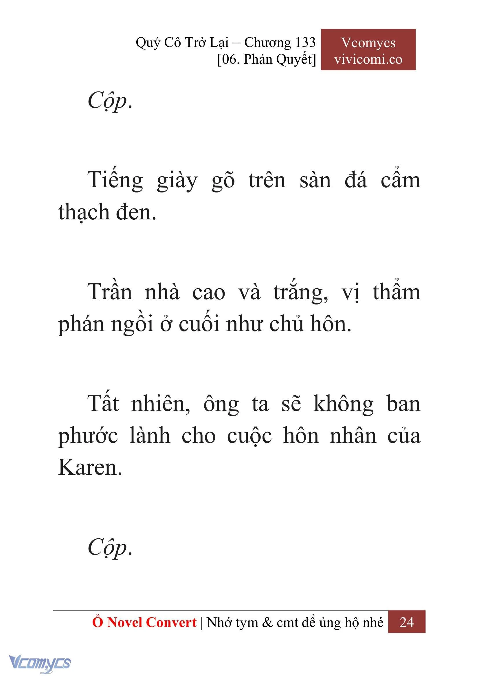 [Novel] Quý Cô Trở Lại Chapter  133 - 26