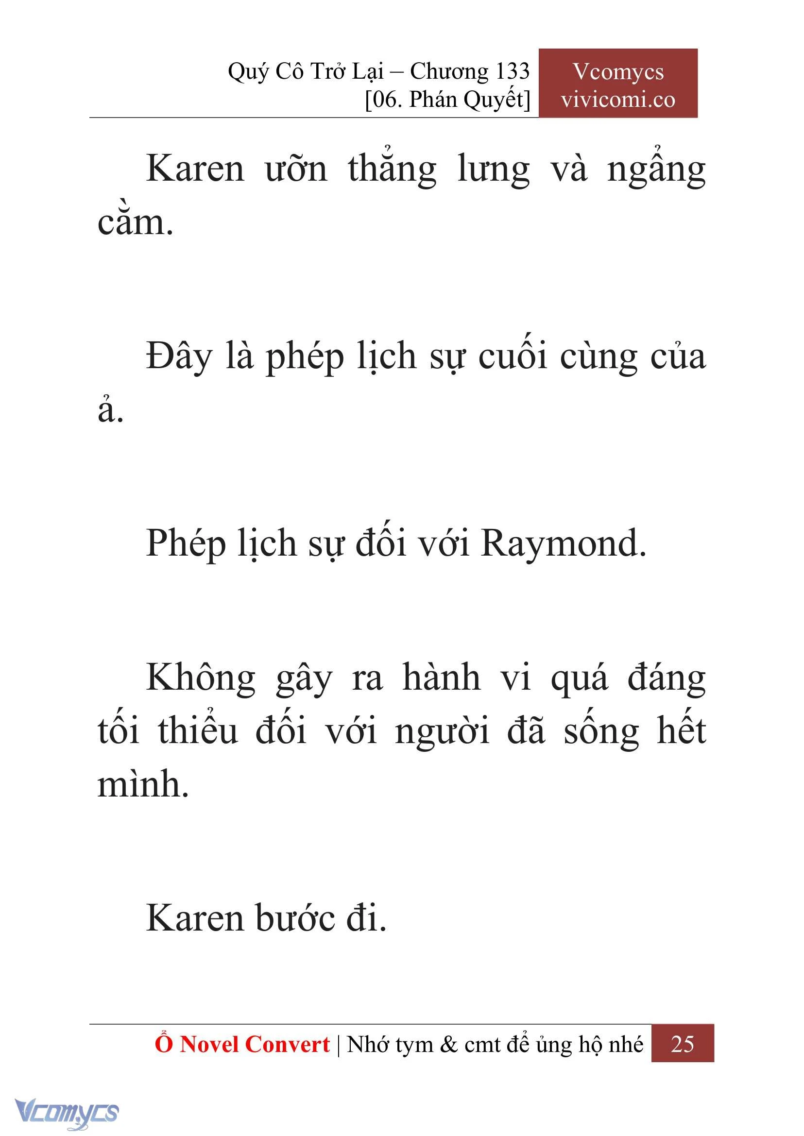 [Novel] Quý Cô Trở Lại Chapter  133 - 27