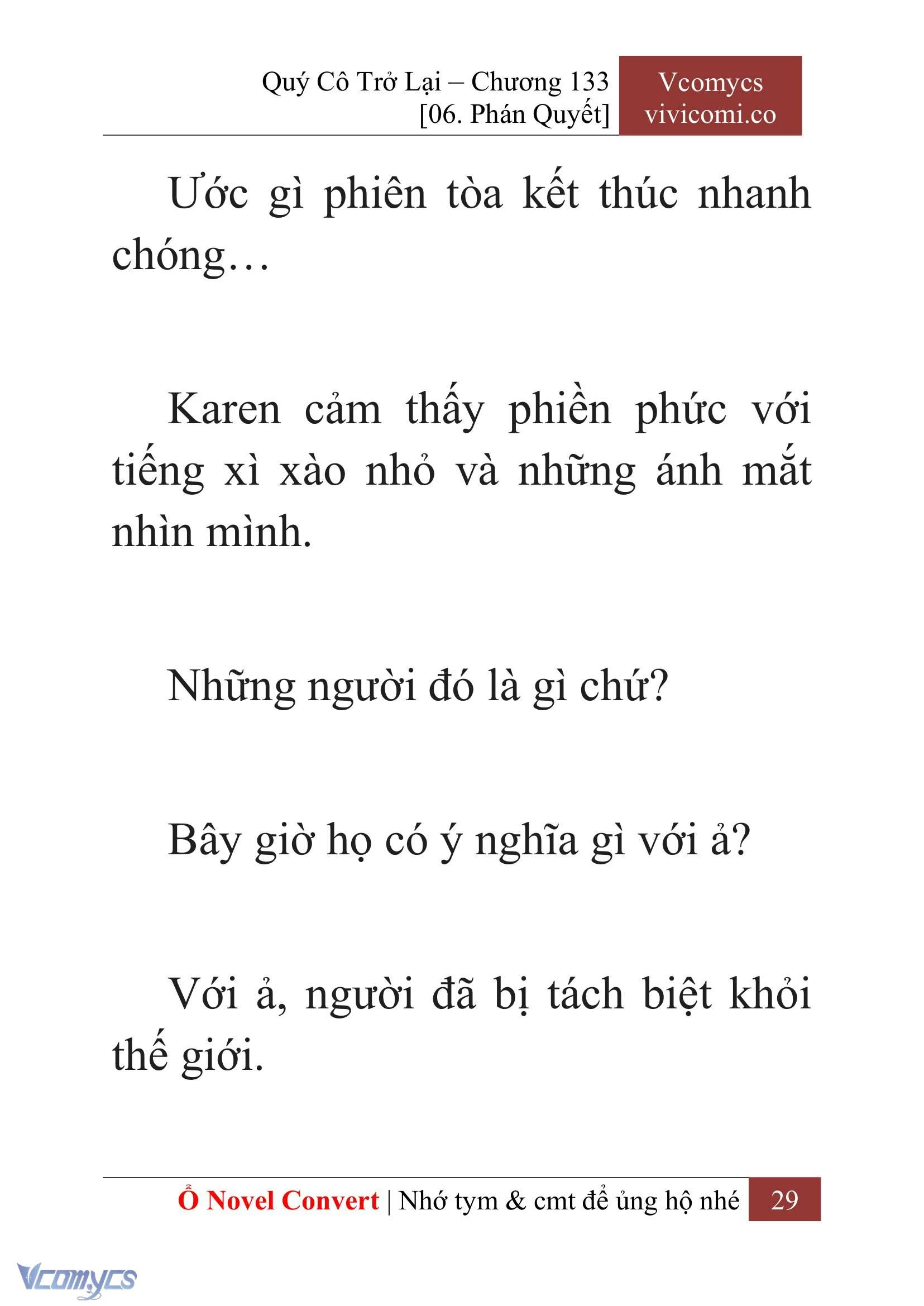 [Novel] Quý Cô Trở Lại Chapter  133 - 31