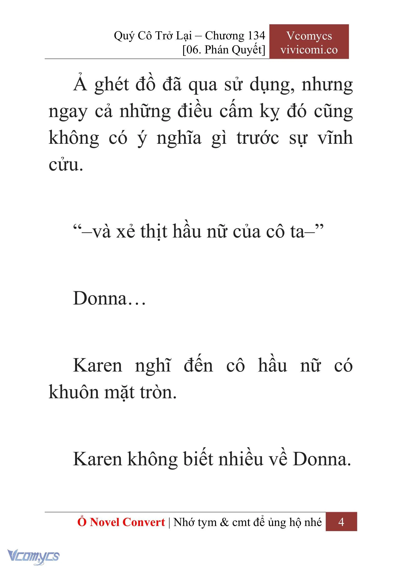 [Novel] Quý Cô Trở Lại Chapter  134 - 6