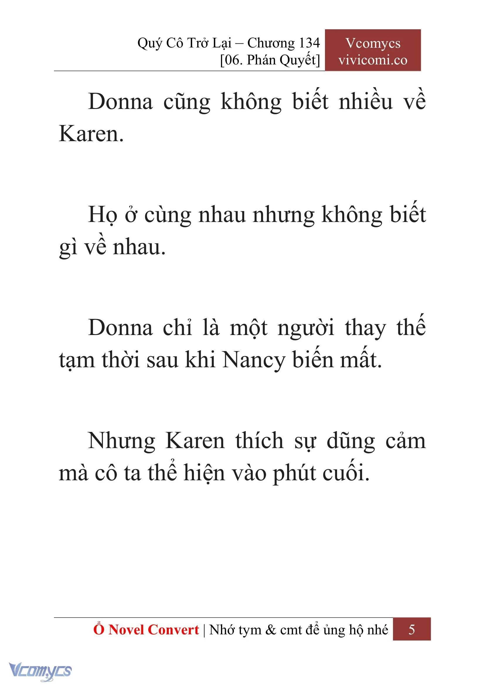 [Novel] Quý Cô Trở Lại Chapter  134 - 7