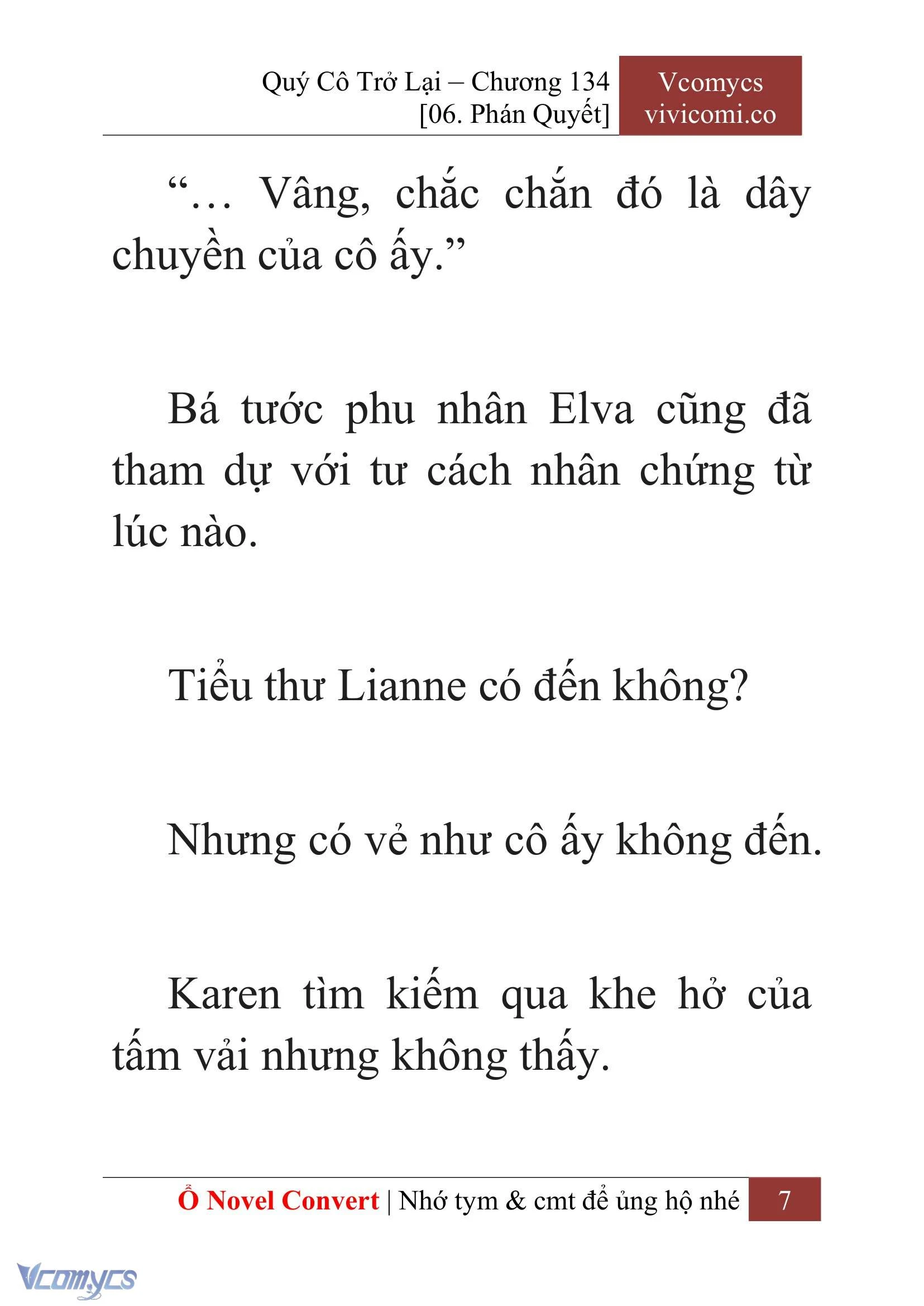 [Novel] Quý Cô Trở Lại Chapter  134 - 9