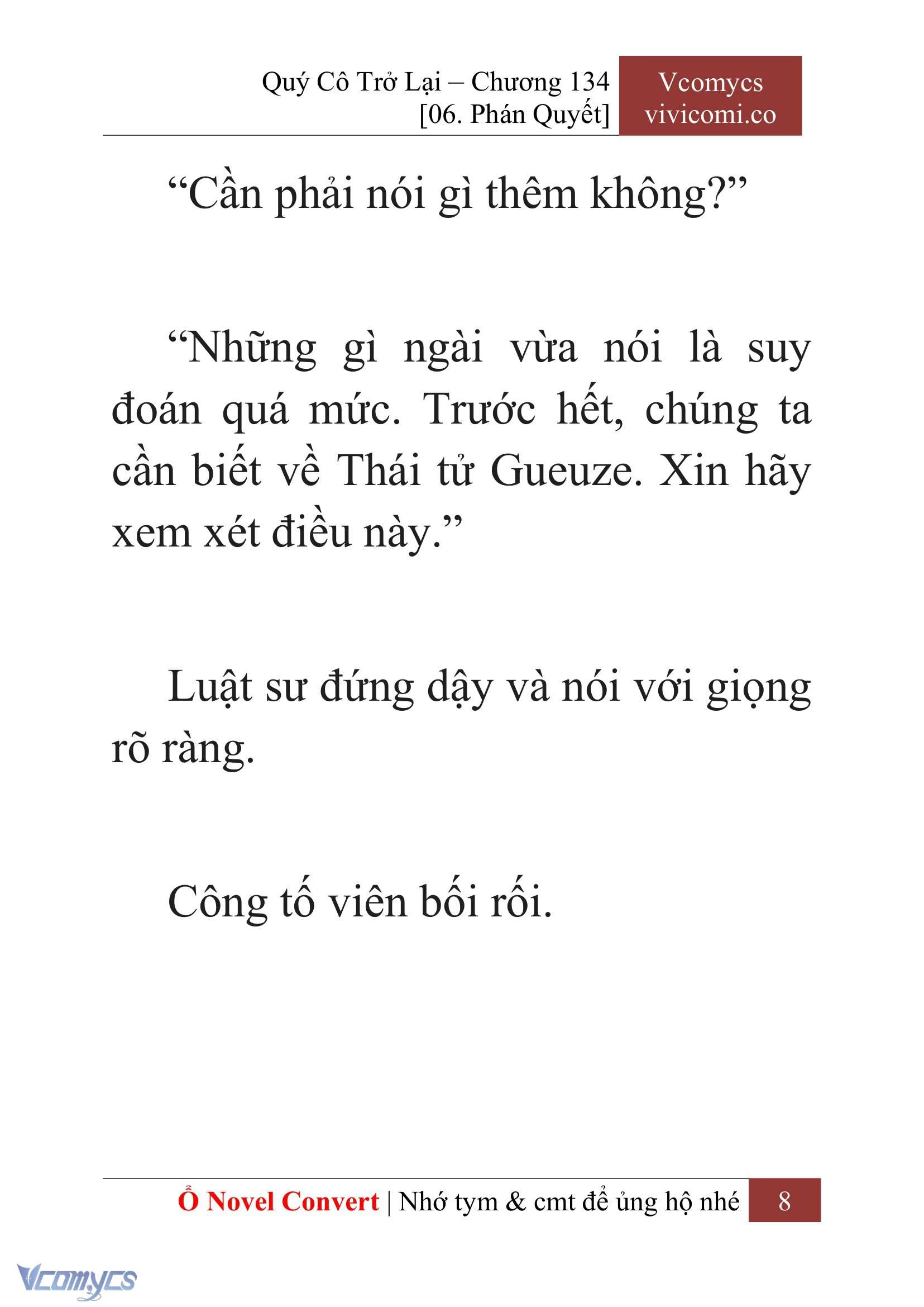[Novel] Quý Cô Trở Lại Chapter  134 - 10