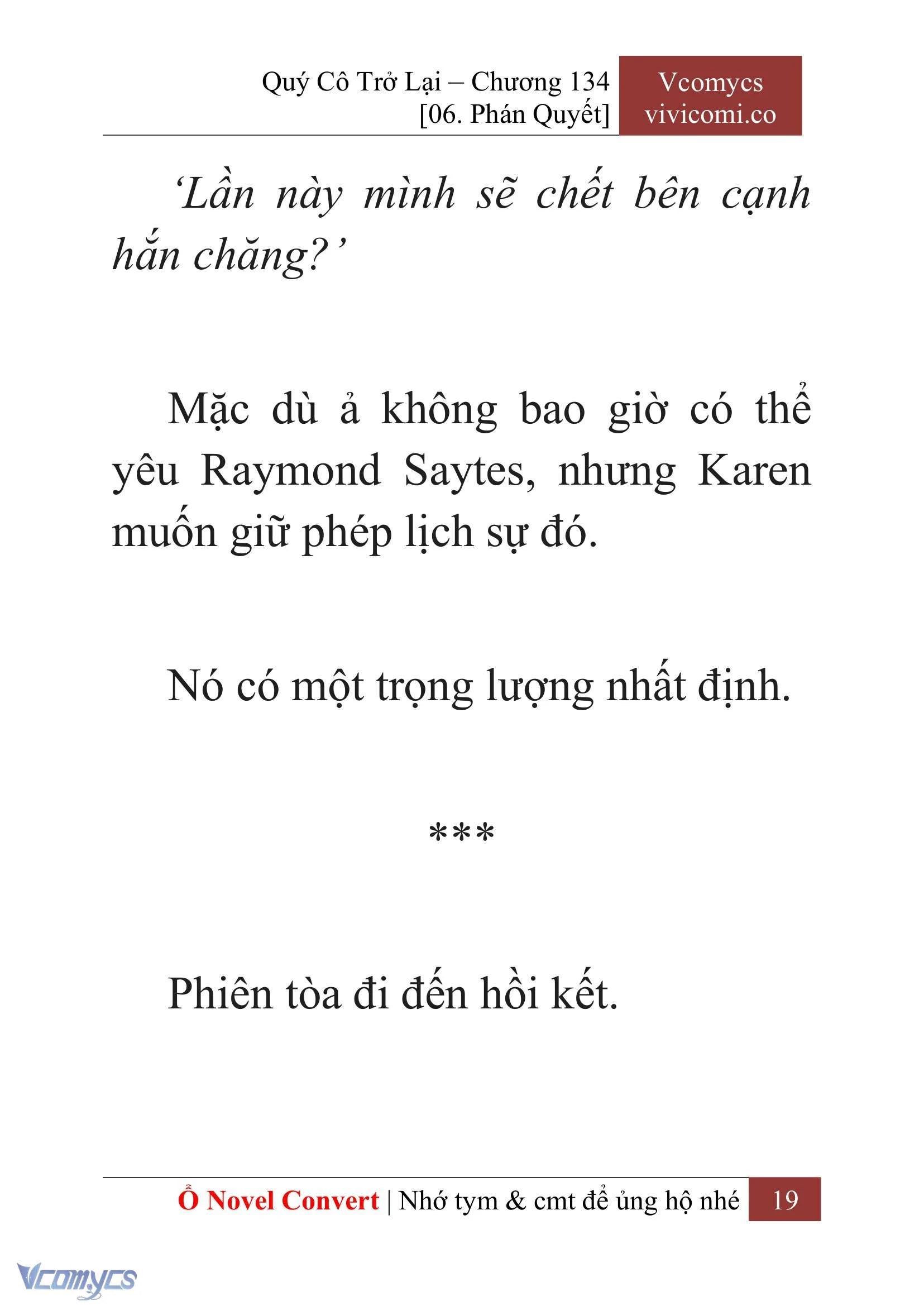 [Novel] Quý Cô Trở Lại Chapter  134 - 21