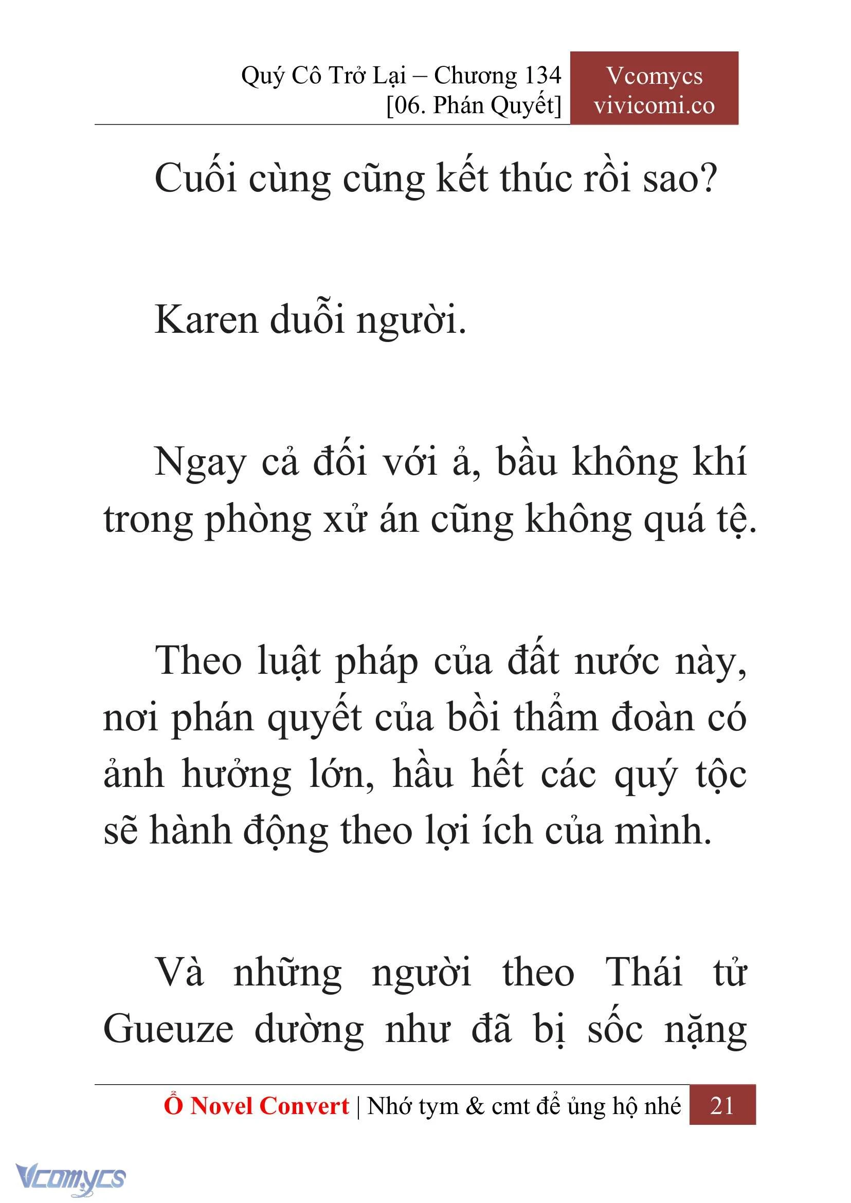 [Novel] Quý Cô Trở Lại Chapter  134 - 23