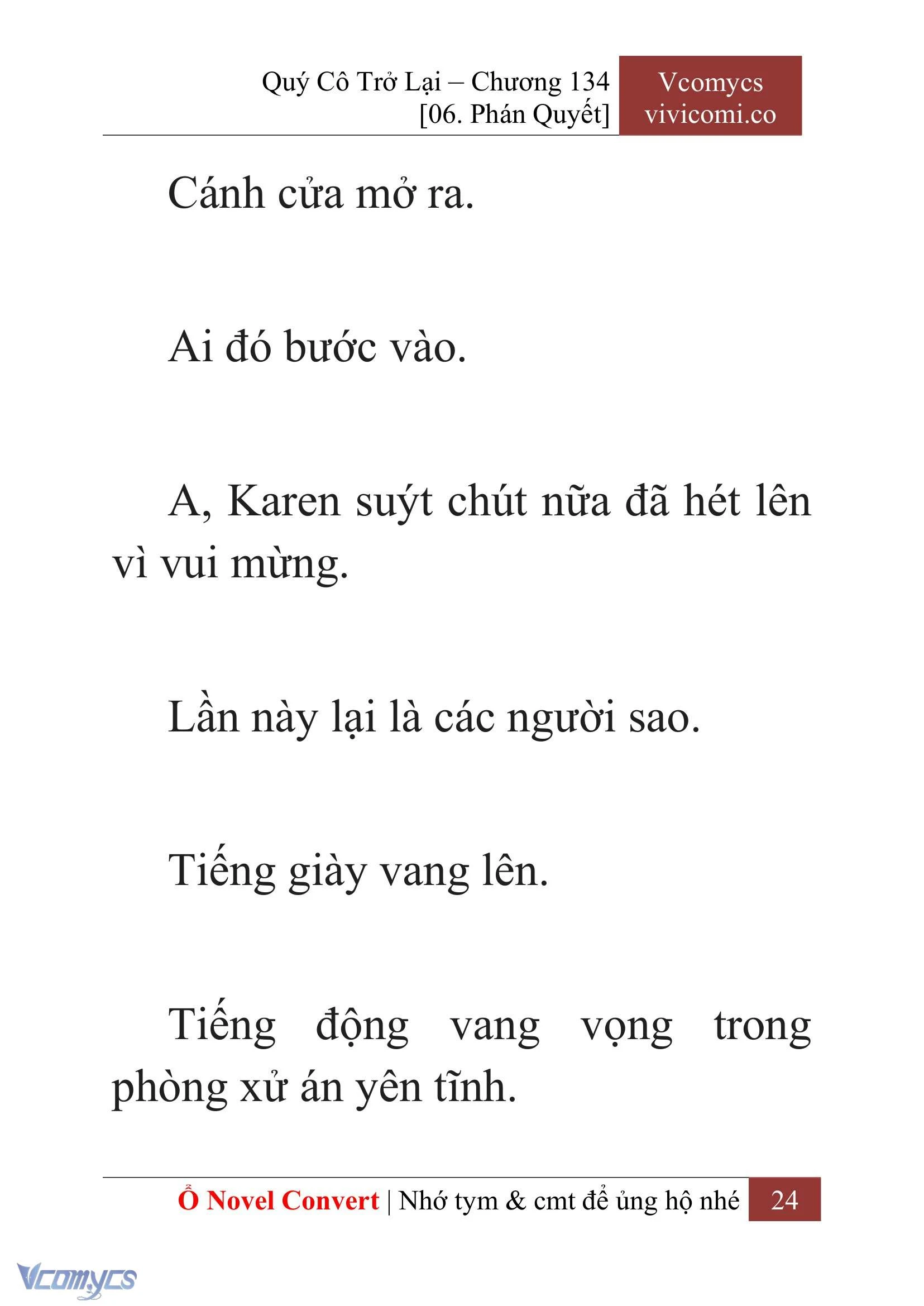 [Novel] Quý Cô Trở Lại Chapter  134 - 26