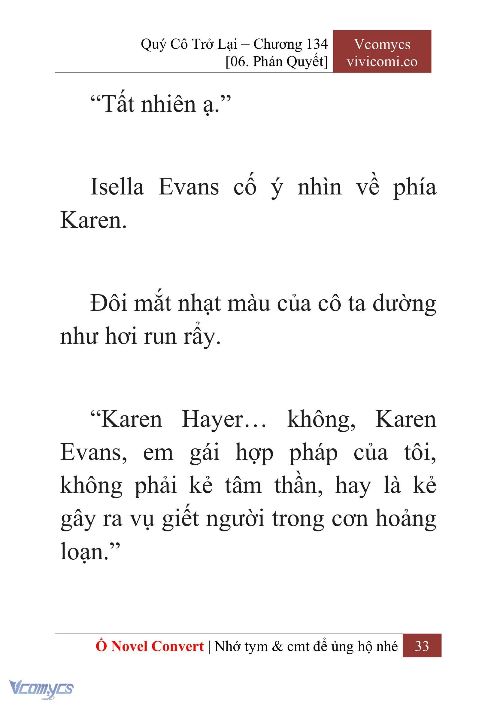 [Novel] Quý Cô Trở Lại Chapter  134 - 35