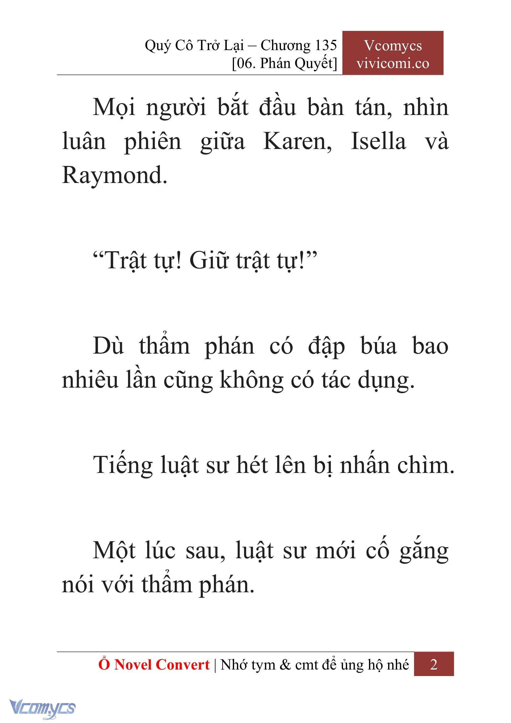 [Novel] Quý Cô Trở Lại Chapter  135 - 4