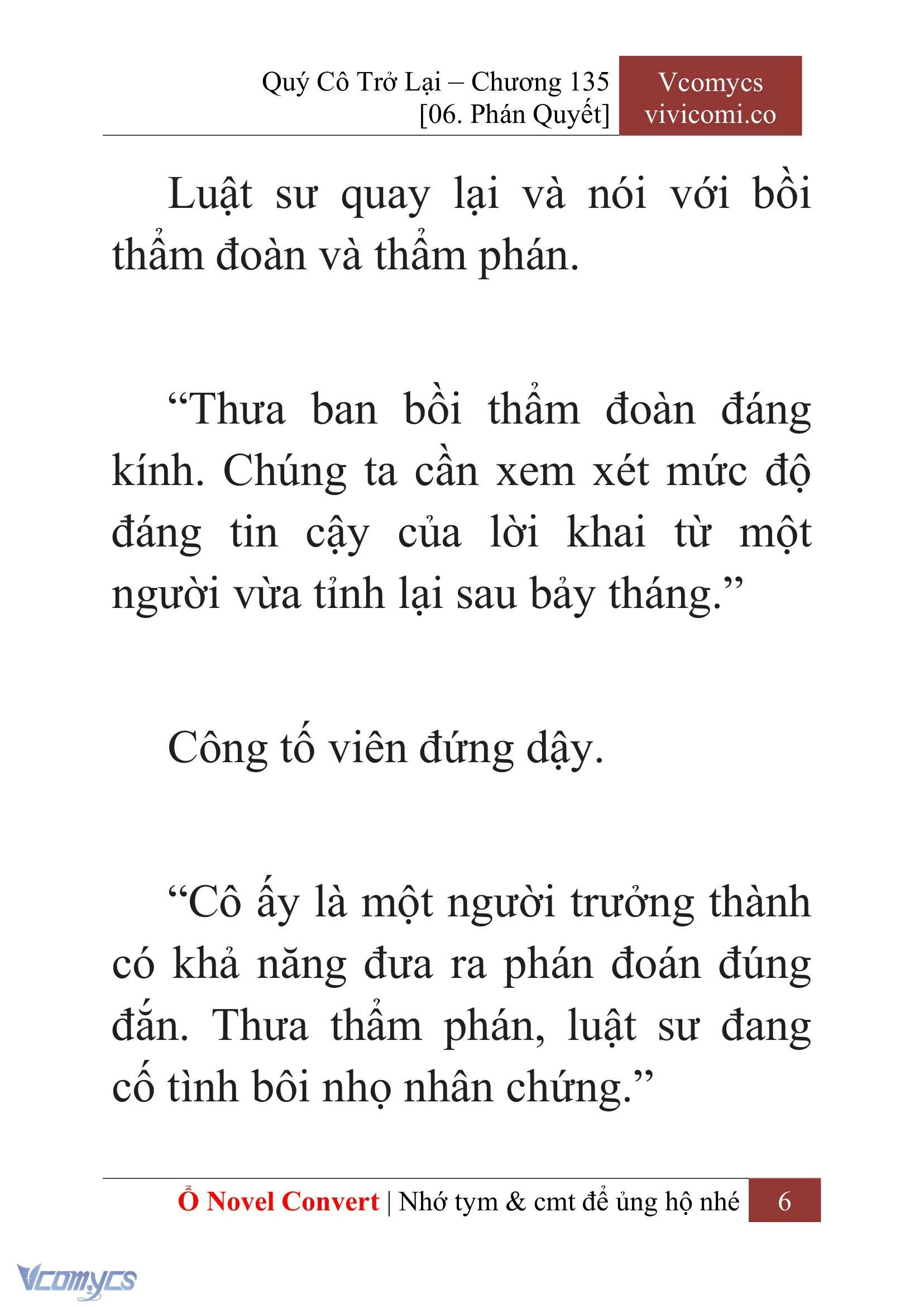 [Novel] Quý Cô Trở Lại Chapter  135 - 8