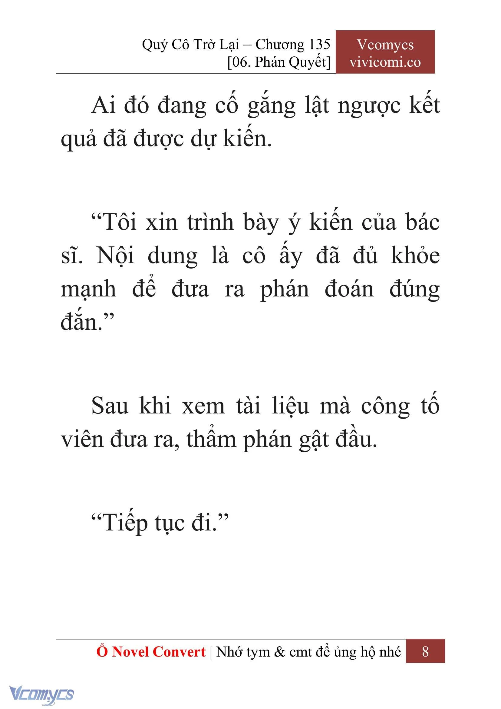 [Novel] Quý Cô Trở Lại Chapter  135 - 10