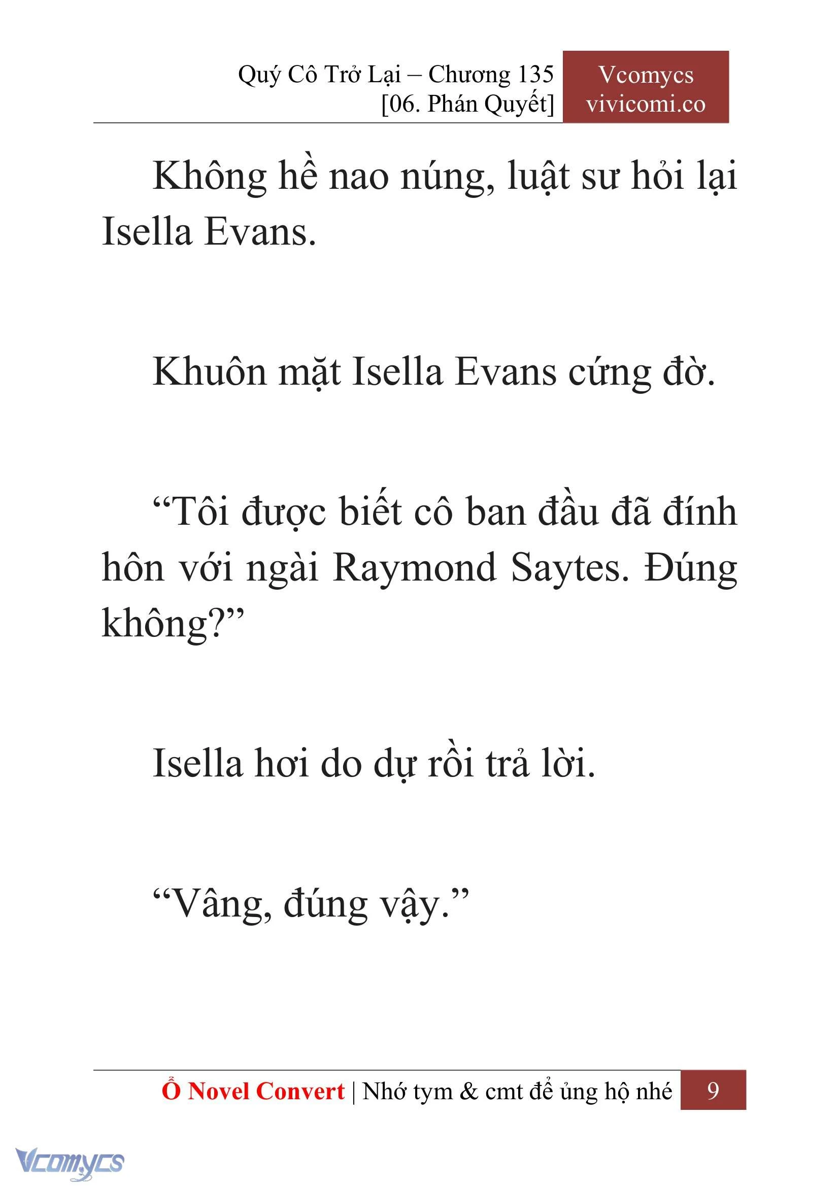 [Novel] Quý Cô Trở Lại Chapter  135 - 11