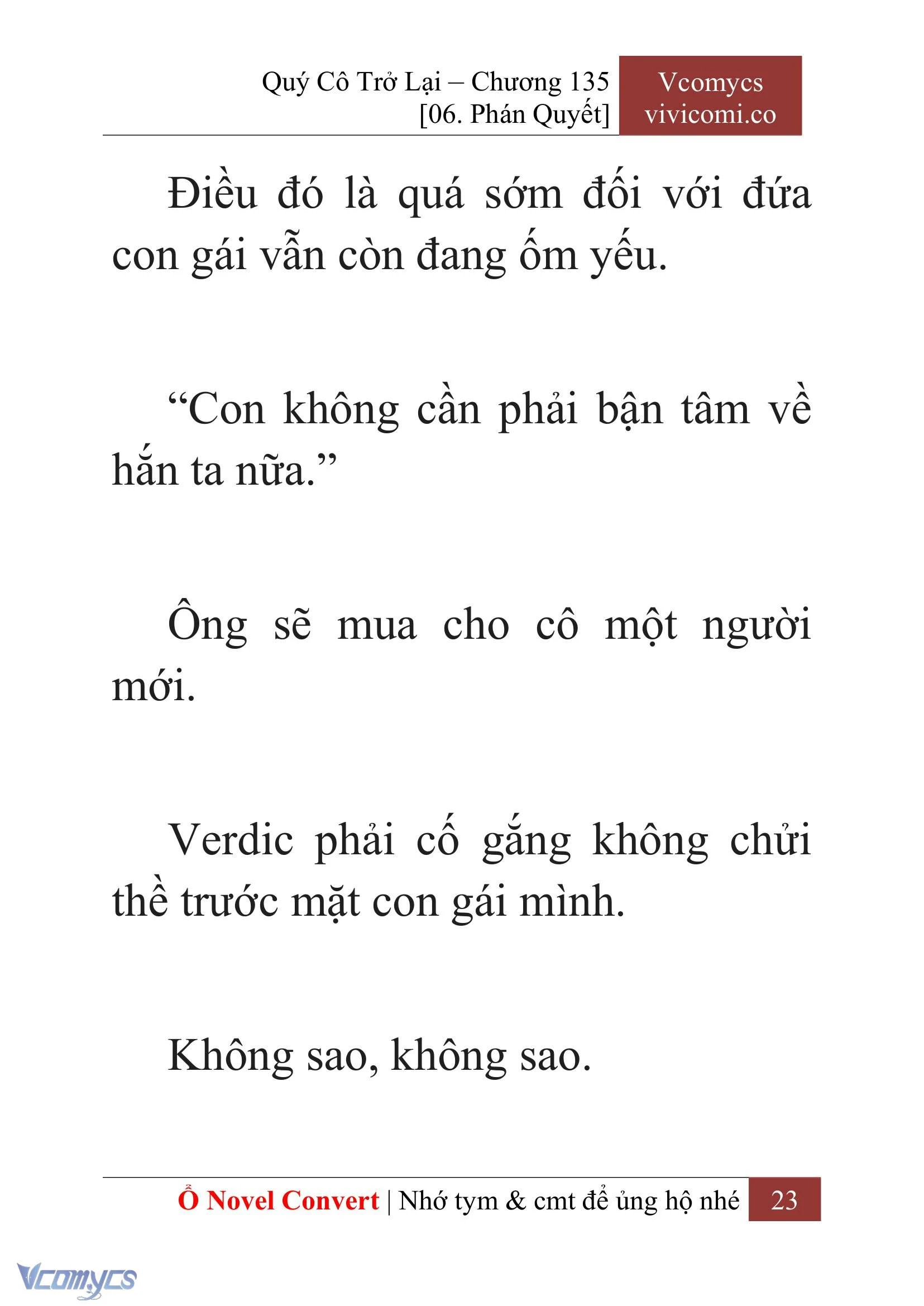 [Novel] Quý Cô Trở Lại Chapter  135 - 25