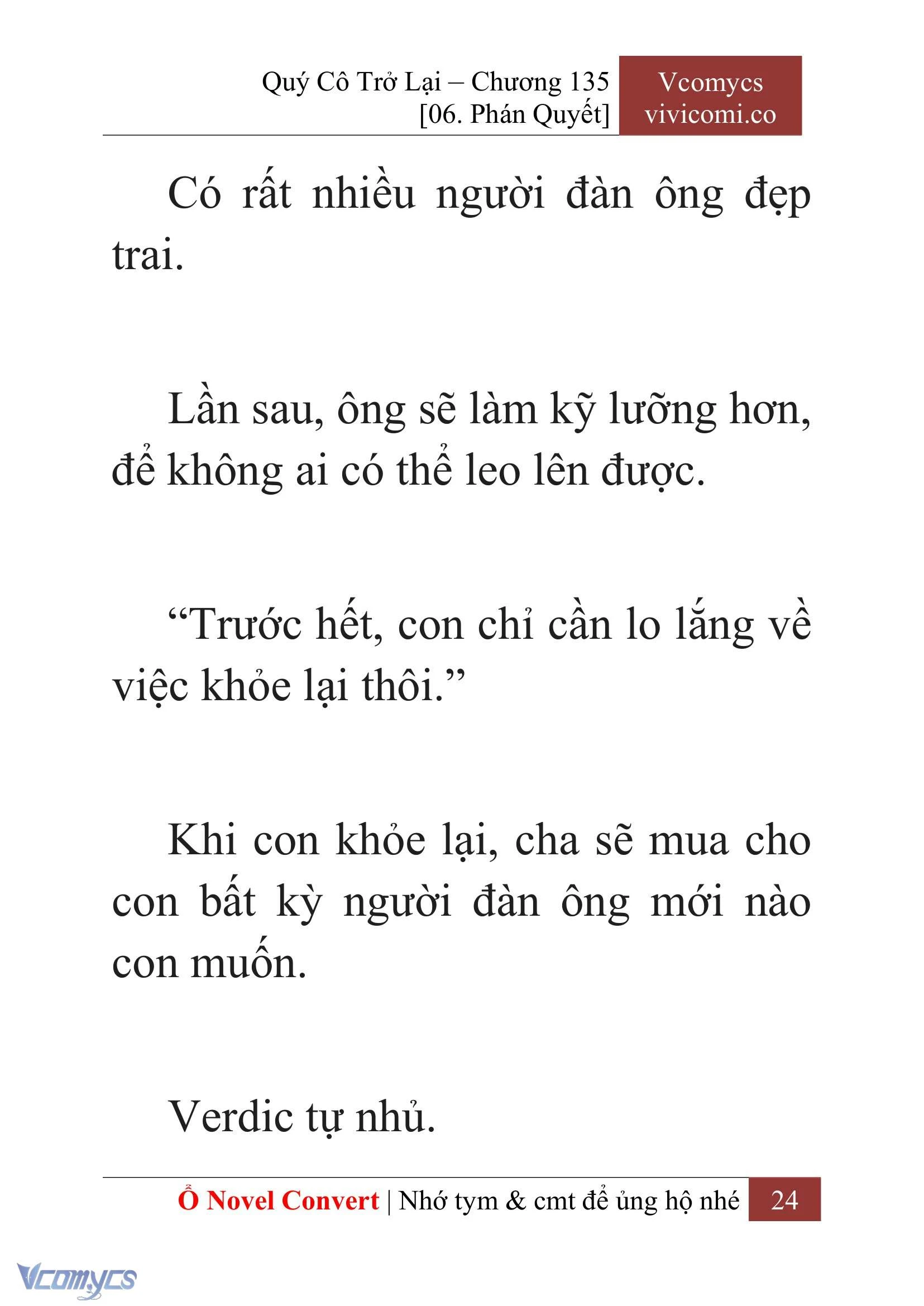 [Novel] Quý Cô Trở Lại Chapter  135 - 26