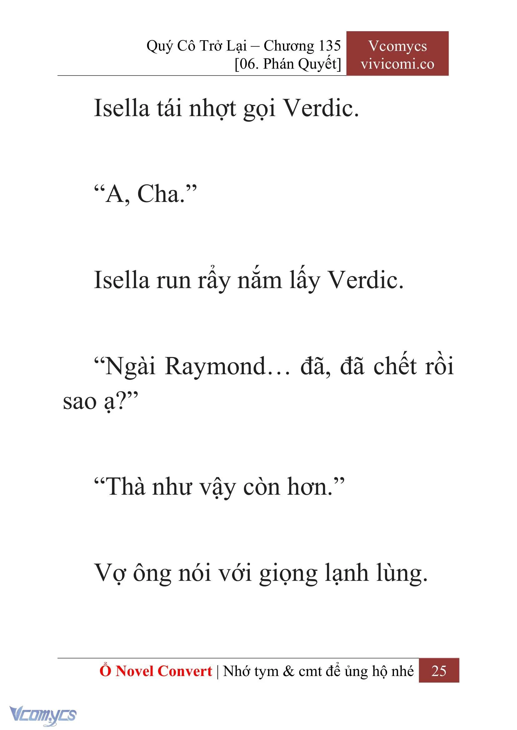 [Novel] Quý Cô Trở Lại Chapter  135 - 27