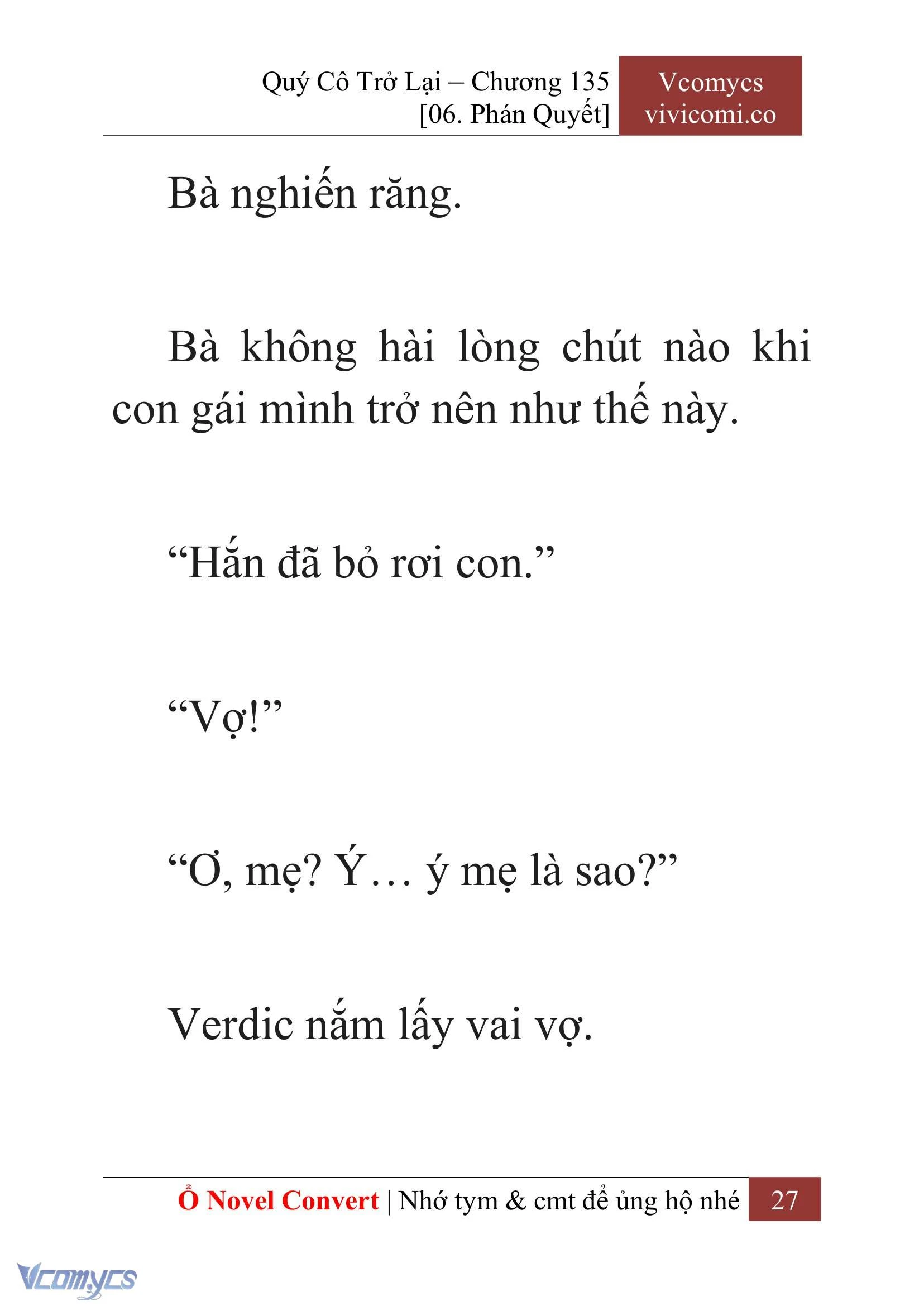 [Novel] Quý Cô Trở Lại Chapter  135 - 29