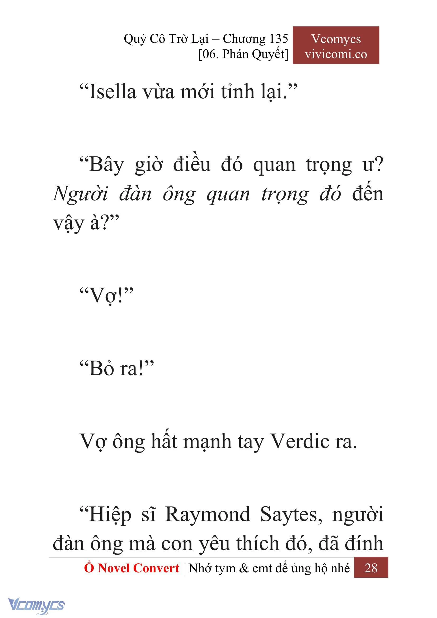 [Novel] Quý Cô Trở Lại Chapter  135 - 30