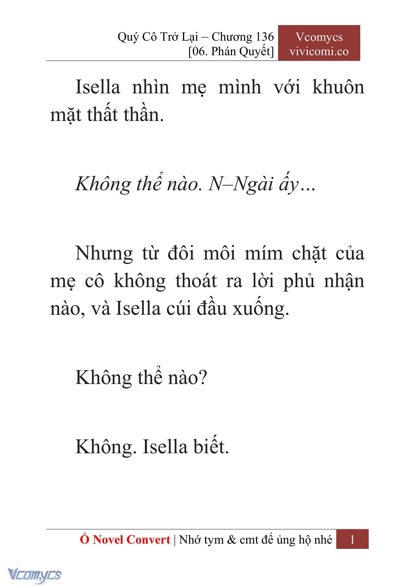 [Novel] Quý Cô Trở Lại Chapter  136 - 3