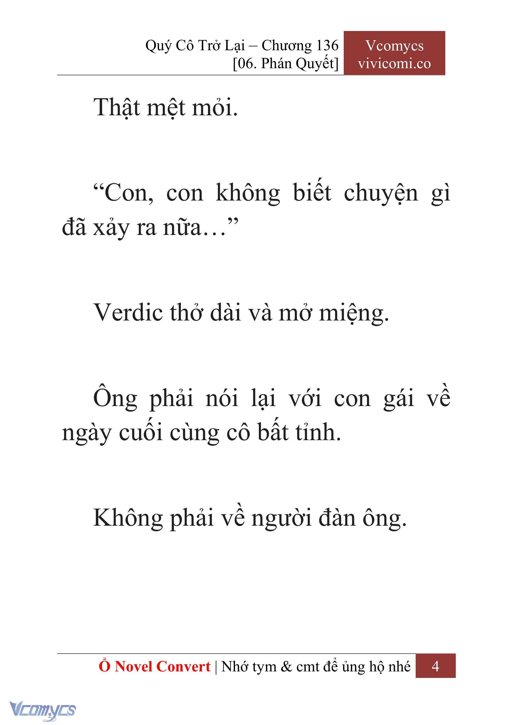 [Novel] Quý Cô Trở Lại Chapter  136 - 6