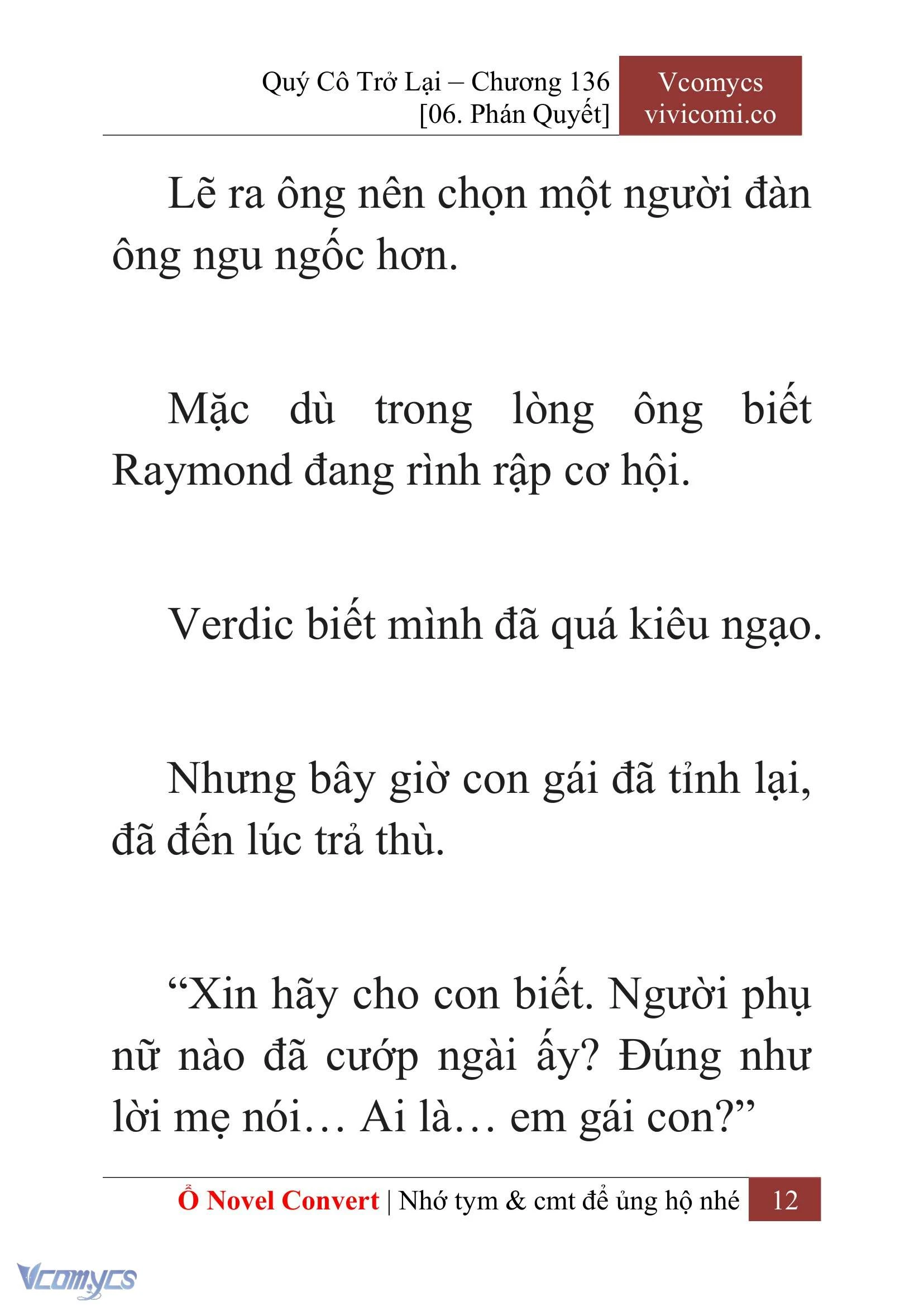 [Novel] Quý Cô Trở Lại Chapter  136 - 14