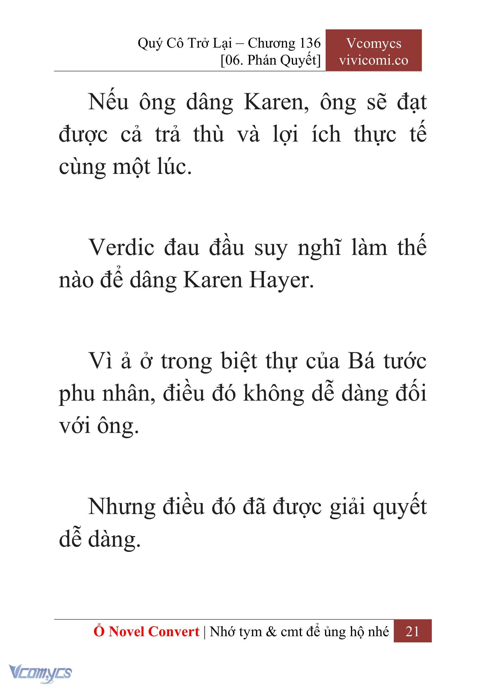 [Novel] Quý Cô Trở Lại Chapter  136 - 23