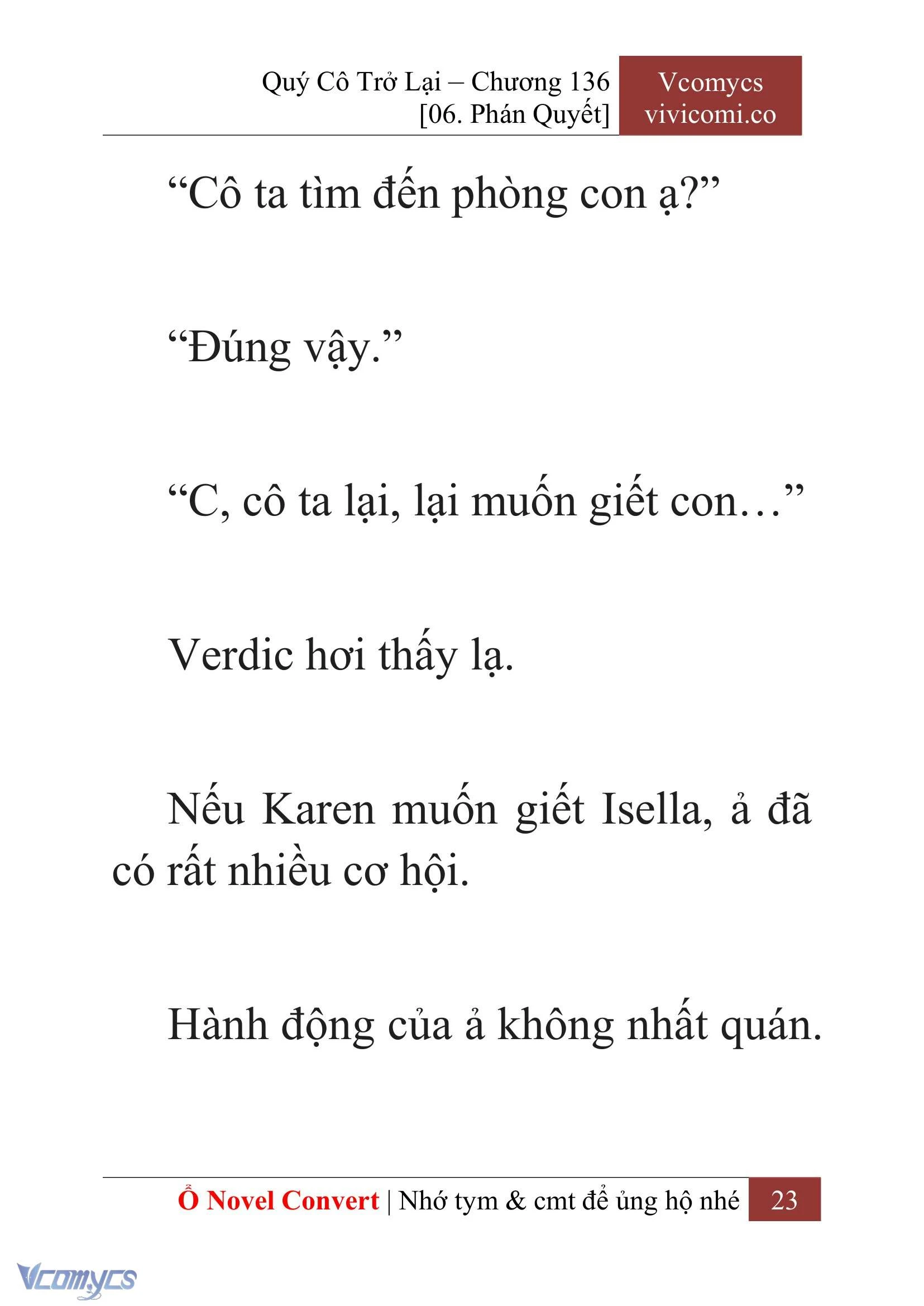 [Novel] Quý Cô Trở Lại Chapter  136 - 25