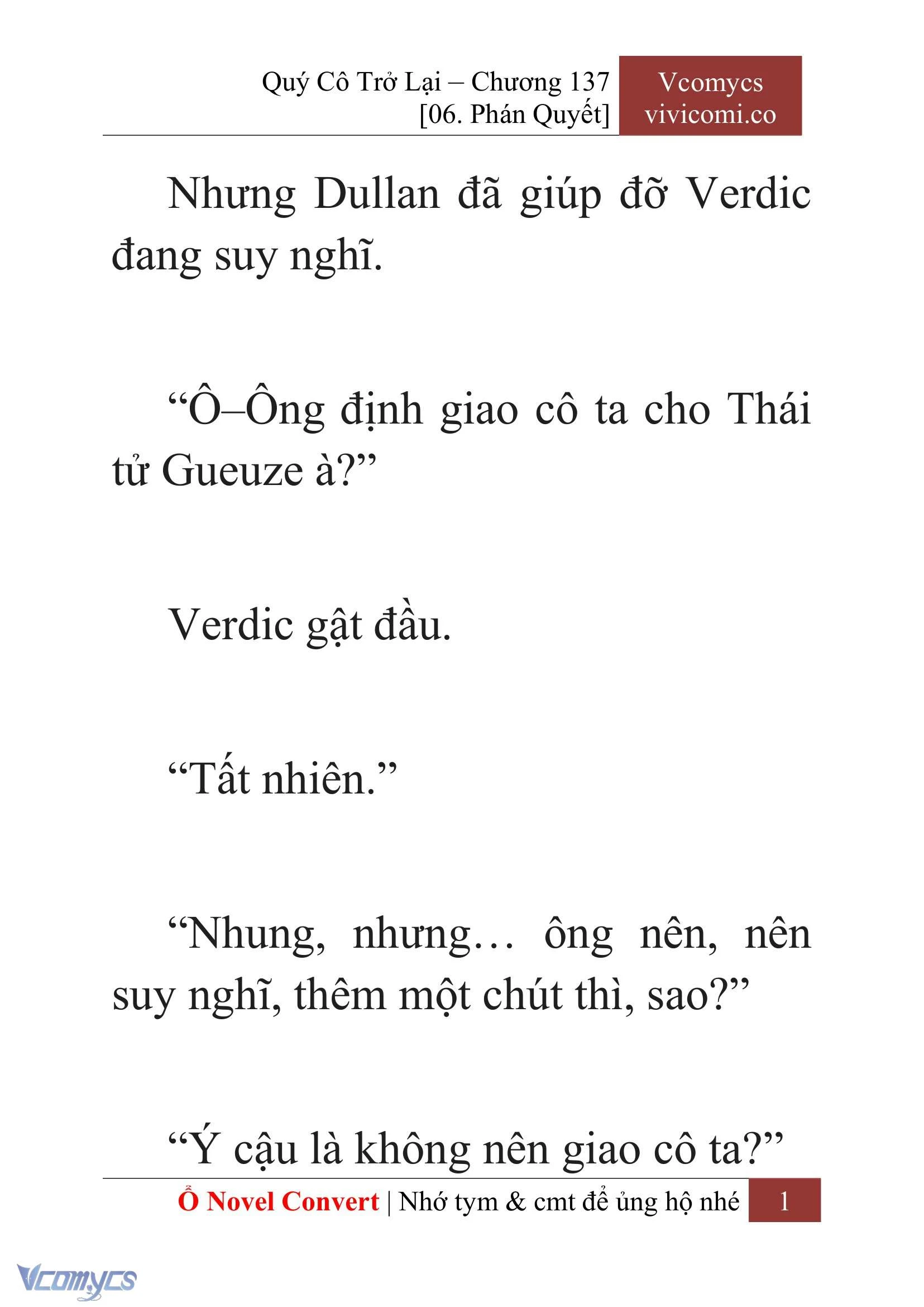 [Novel] Quý Cô Trở Lại Chapter  137 - 3