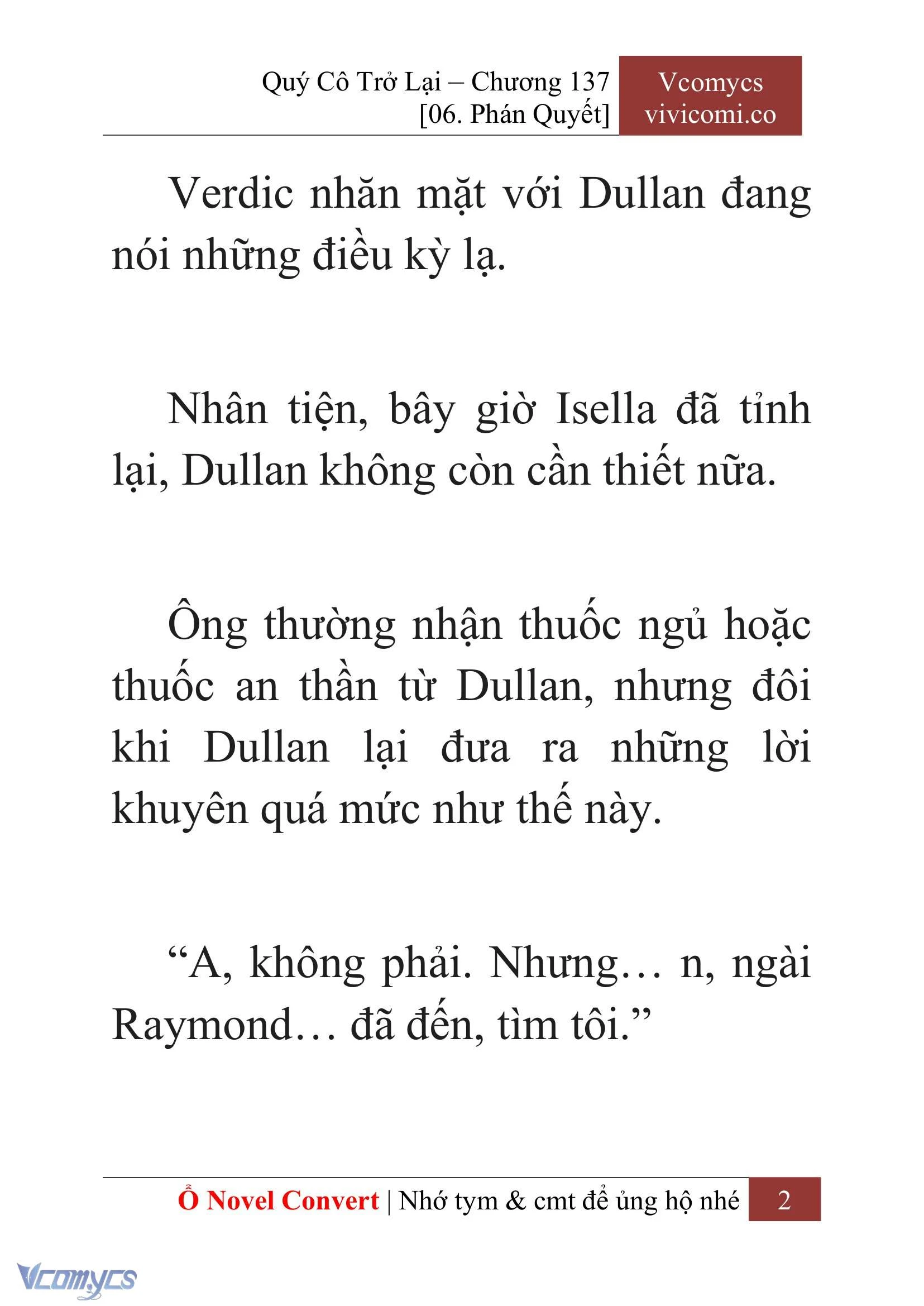 [Novel] Quý Cô Trở Lại Chapter  137 - 4